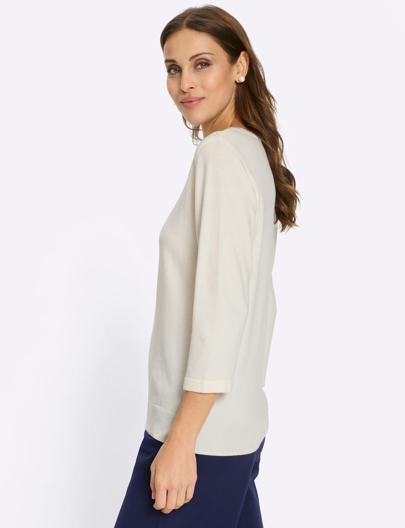 Lady Pull à manches 3/4 »Feinstrickpullover«