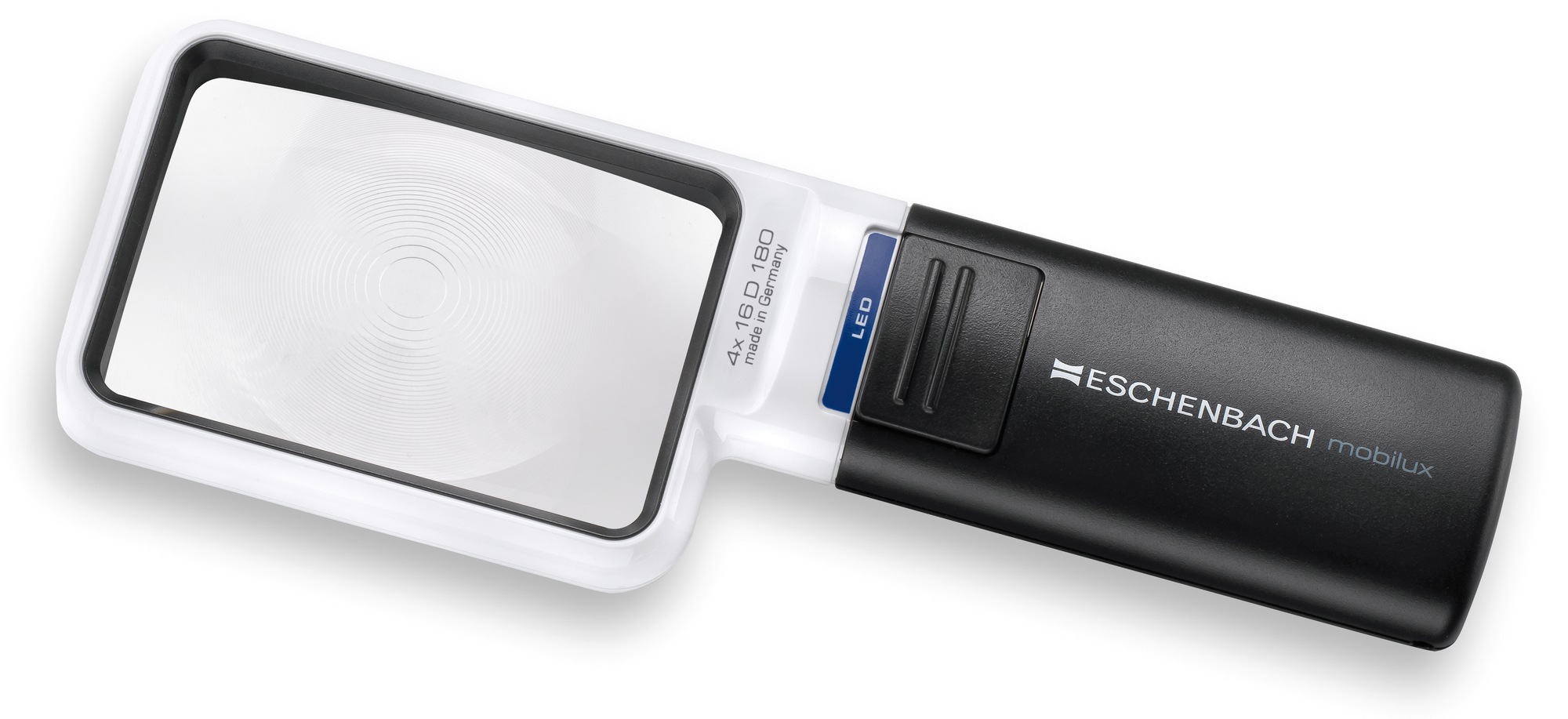 Eschenbach Optik Loupe lumineuse »mobilux LED, ideal für Senioren« loupe à main avec grossissement réel 4x et trois filtres colorés