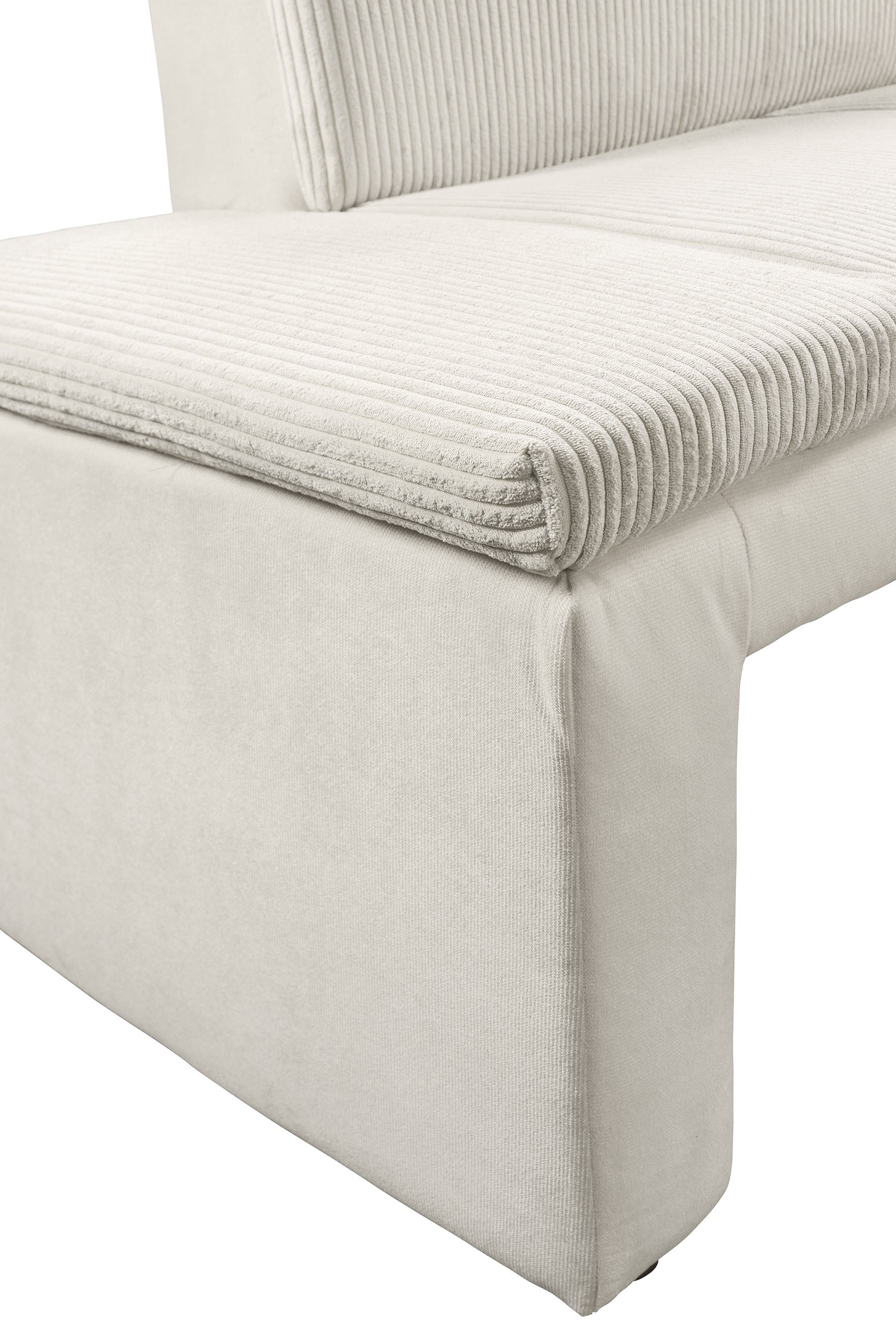 exxpo - sofa fashion Banc d'angle »Cortado, elegant und modern mit hohem Sitzkomfort« grande garde au sol, belle finition des détails