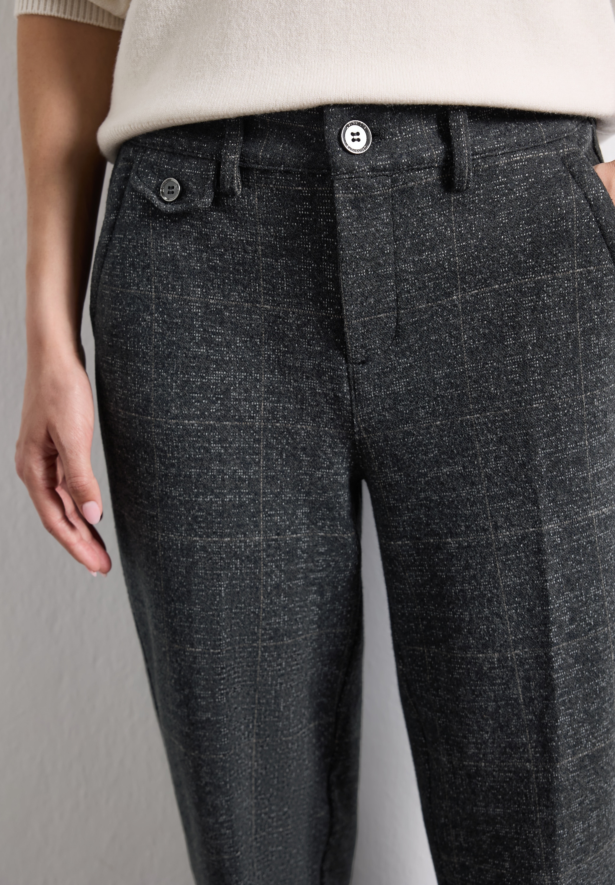 STREET ONE Chinos  slim fit / avec texture fine