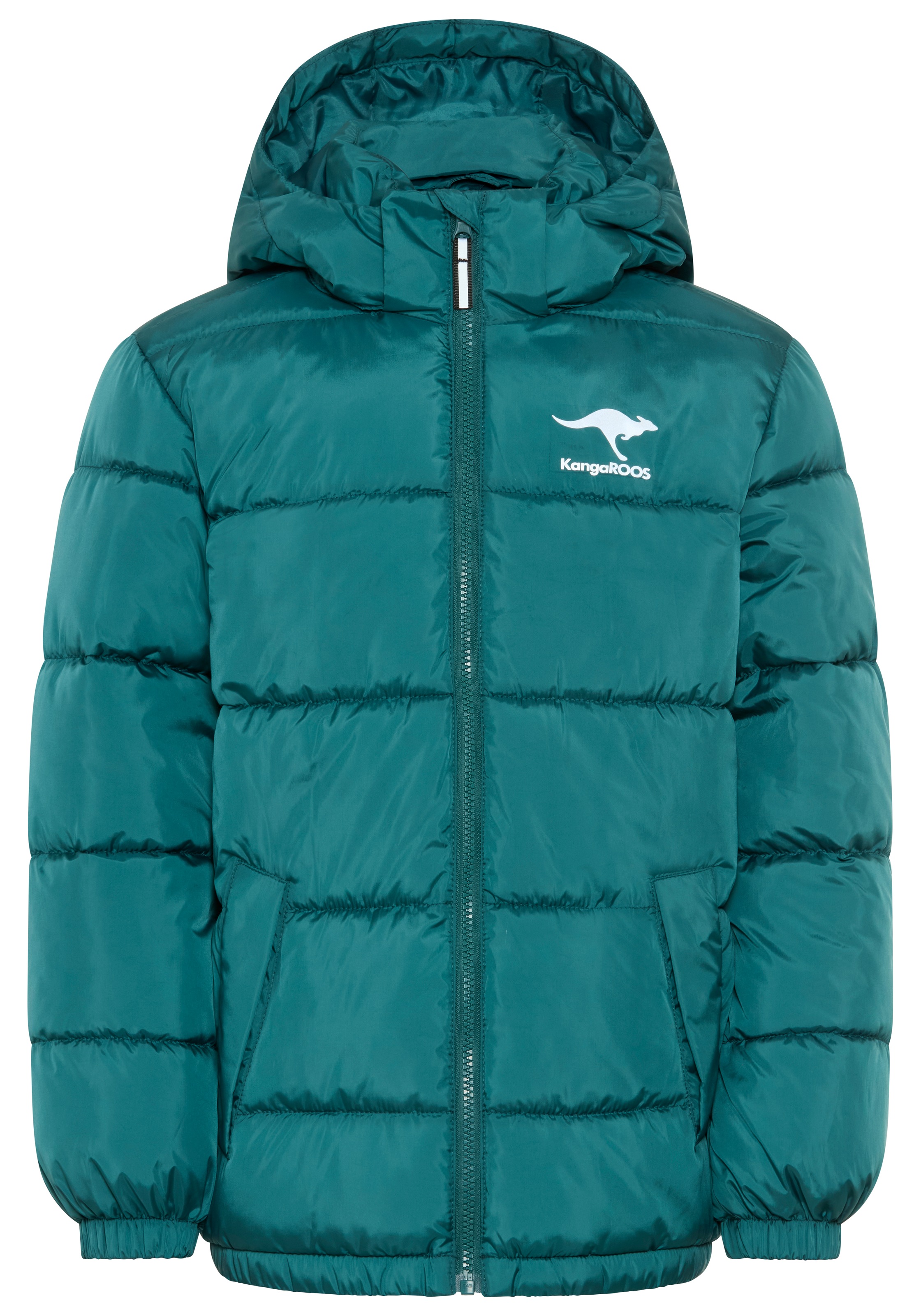 KangaROOS »warme Outdoor Steppjacke mit KangaROOS Print« avec capuche Veste chaude d'hiver avec logo réfléchissant imprimé