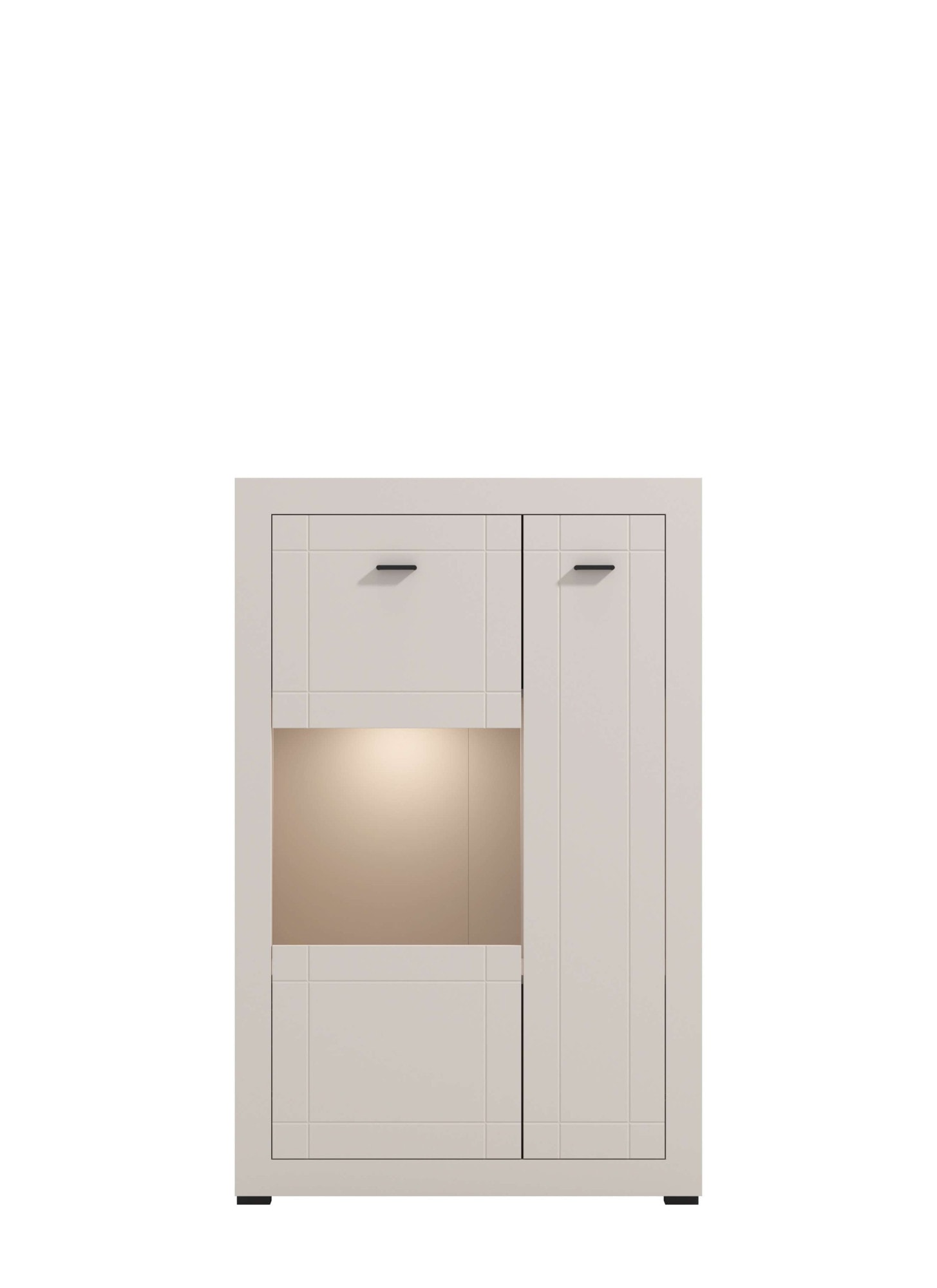 Home affaire Highboard »Warwick, Hochkommode, Vitrine, Glasvitrine, Kombi-Highboard« Modernes Highboard: Kaschmir-Dekor, 2 Türen, Heissfolienprägung