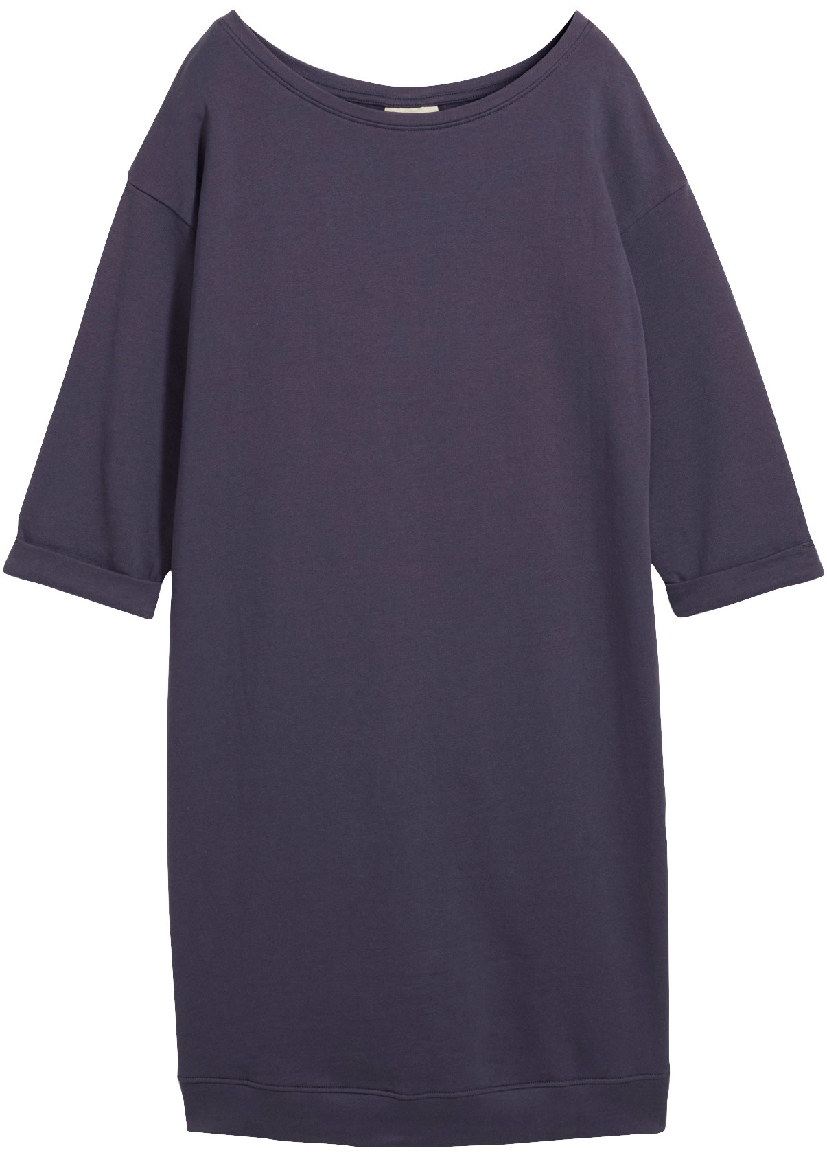 bonprix Sweatkleid »Sweatkleid« mit lockerer Passform, knielang, 3/4-Ärmel, unifarben, ohne Verschluss