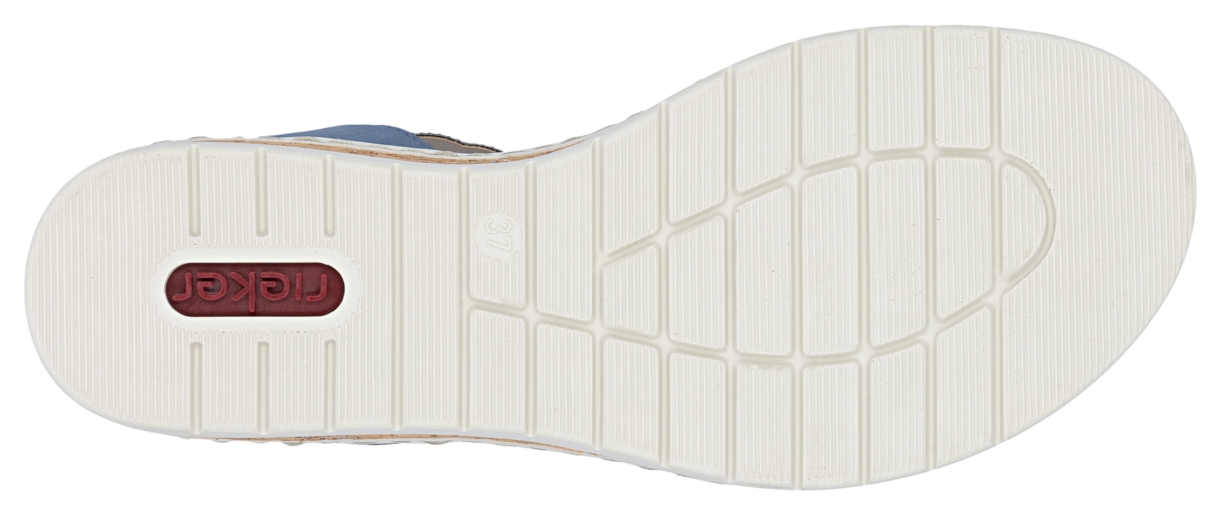 Rieker Sandales compensées  Sandale compensée, chaussure d'été, chaussure de vacances avec strass