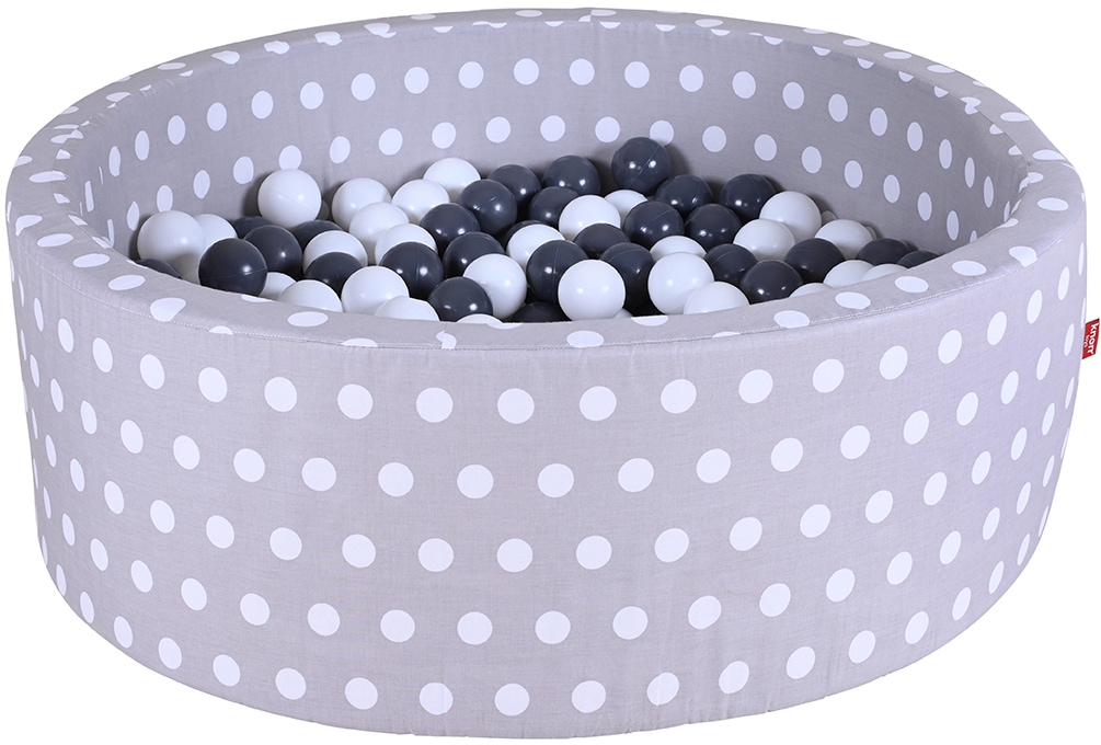 Image of Knorrtoys® Bällebad »Soft, Grey White Dots«, mit 300 Bällen Grey/creme; Made in Europe bei Ackermann Versand Schweiz