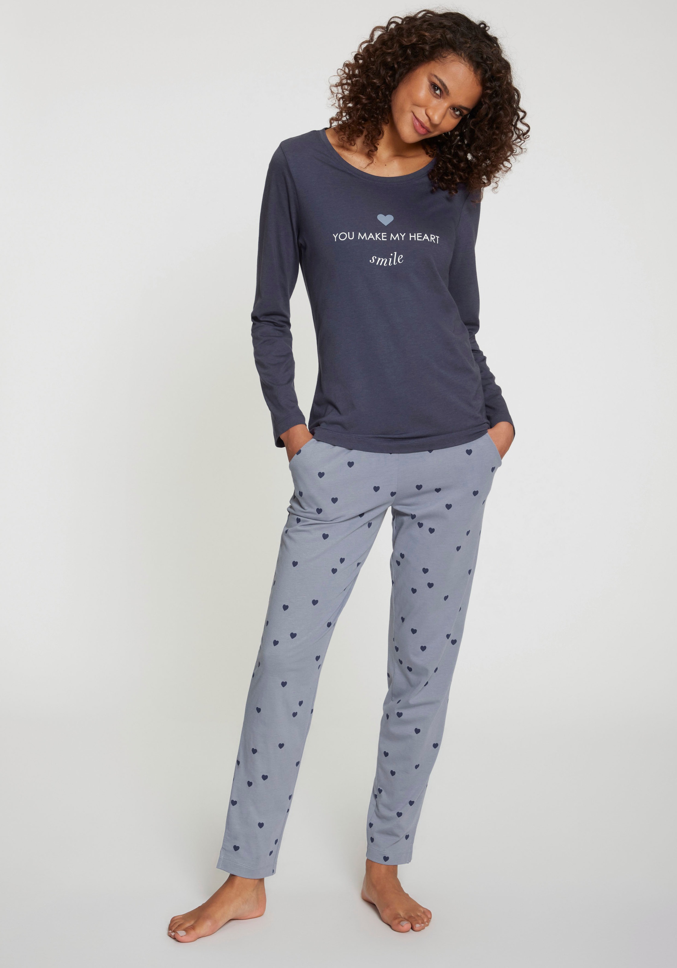 Image of Vivance Dreams Pyjama 2 tlg. mit süssem Schrift-Aufdruck
