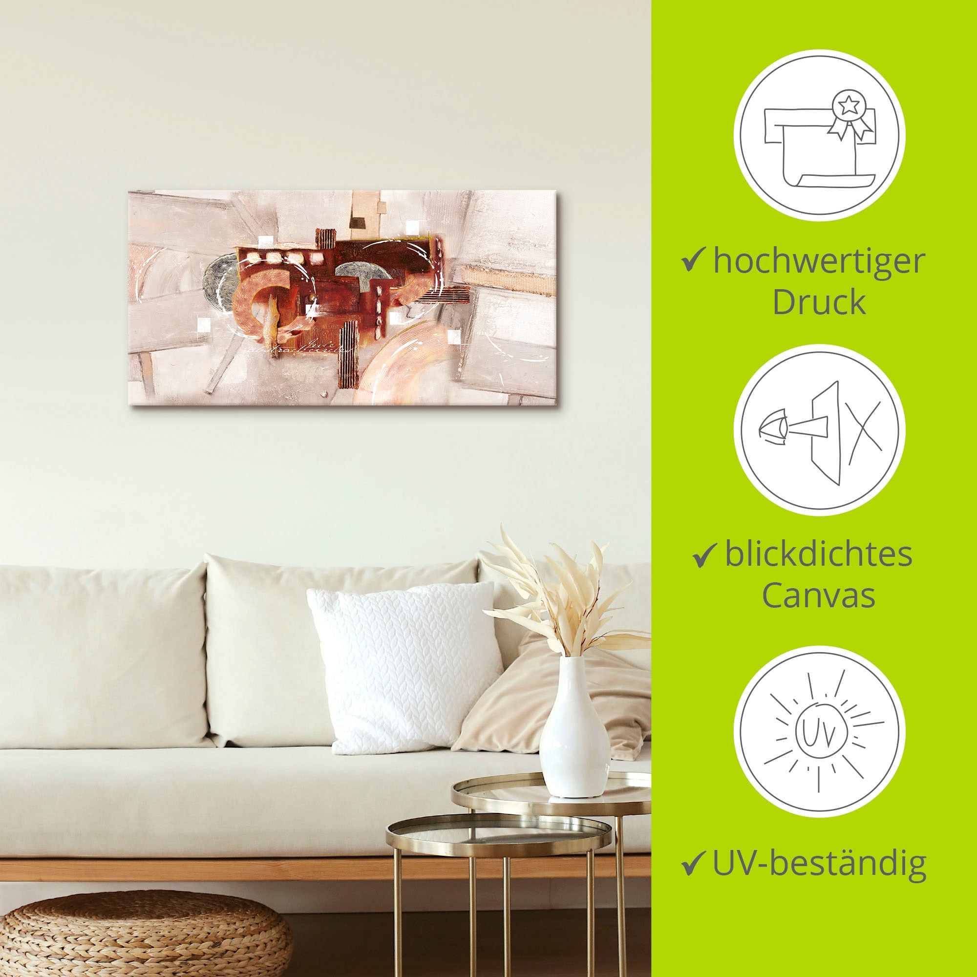 Artland Wandbild »Abstrakte Kreise«, Gegenstandslos, (1 St.), als Alubild, Outdoorbild, Leinwandbild in verschied. Grössen