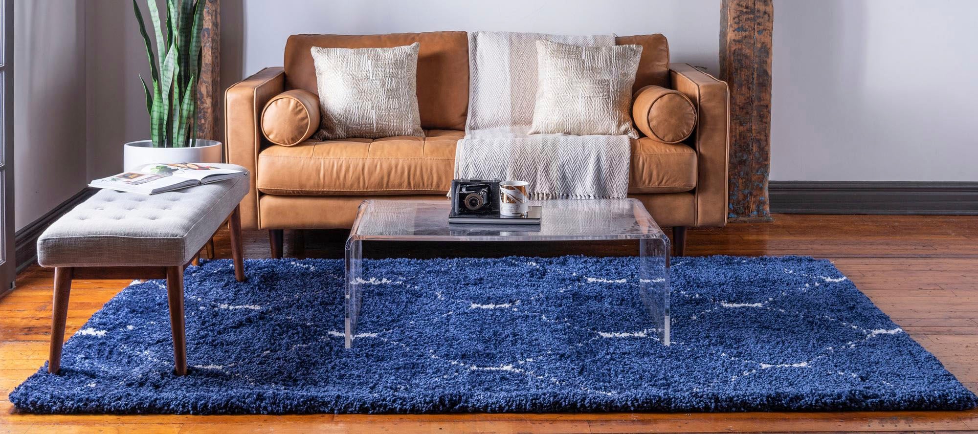 Myflair Möbel & Accessoires Hochflor-Teppich »Temara Shag, LAGERRÄUMUNG!«, rechteckig, 51 mm Höhe, gewebt, Rauten Design, weich & kuschelig
