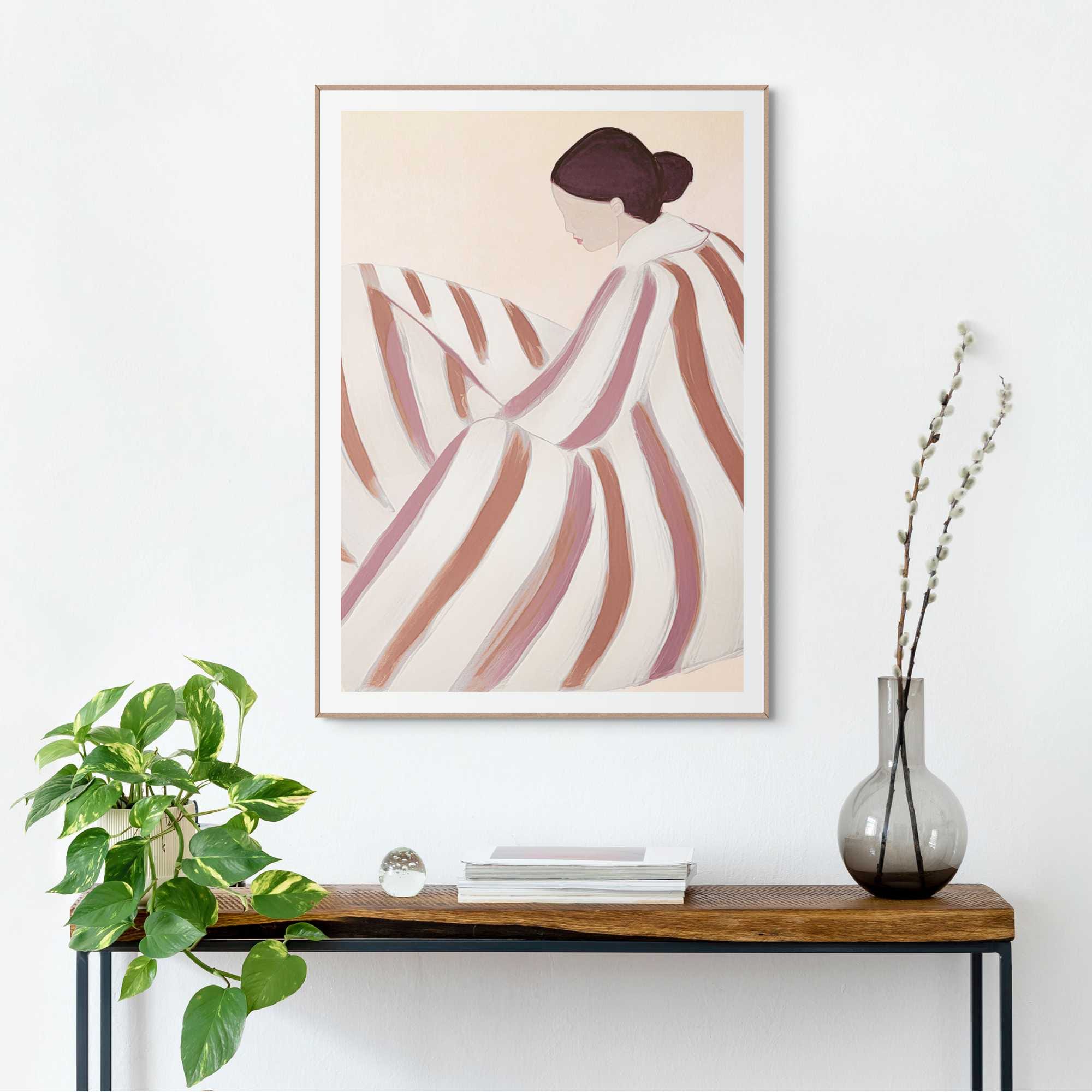 Image of Reinders Bild mit Rahmen "Striped Figure"