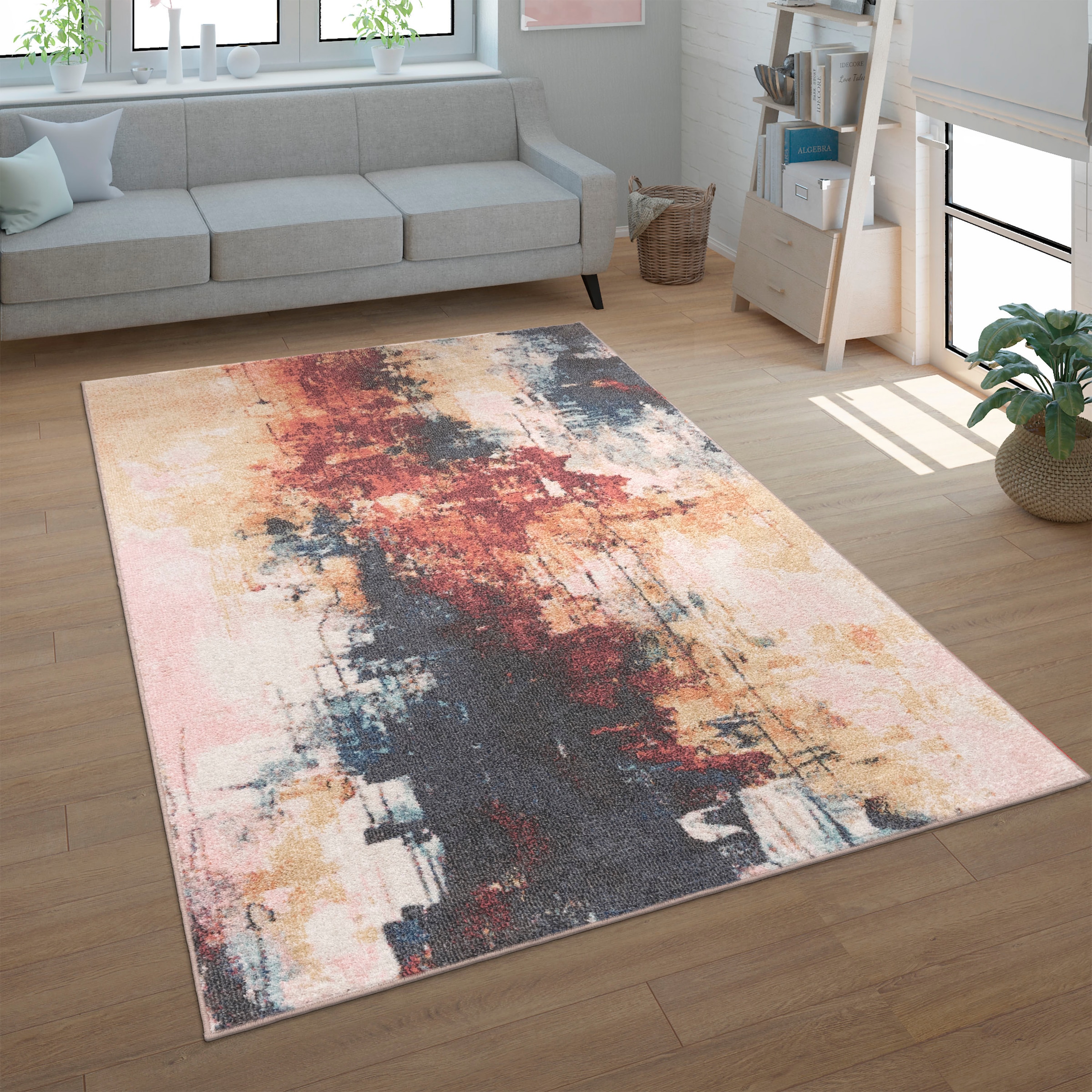 Klicken Sie hier für Informationen zu Paco Home Teppich abstraktes Kurzflor, rechteckig, 934«, »Ryan Wohnzimmer, bequem Design, Schlafzimmer kaufen modernes