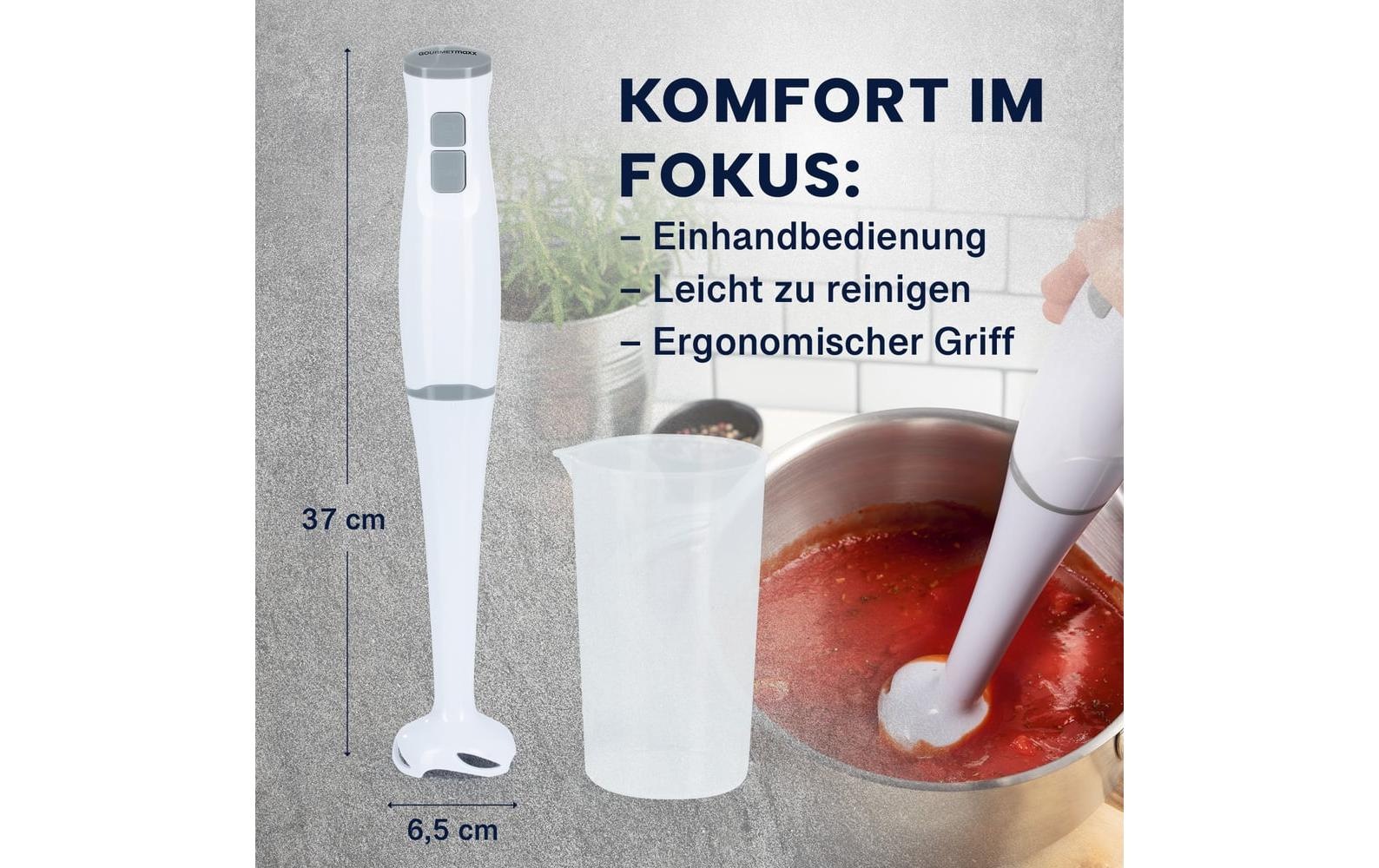 Image of GOURMETmaxx Stabmixer "13767 Weiss" 400 W Kraftvoller Stabmixer