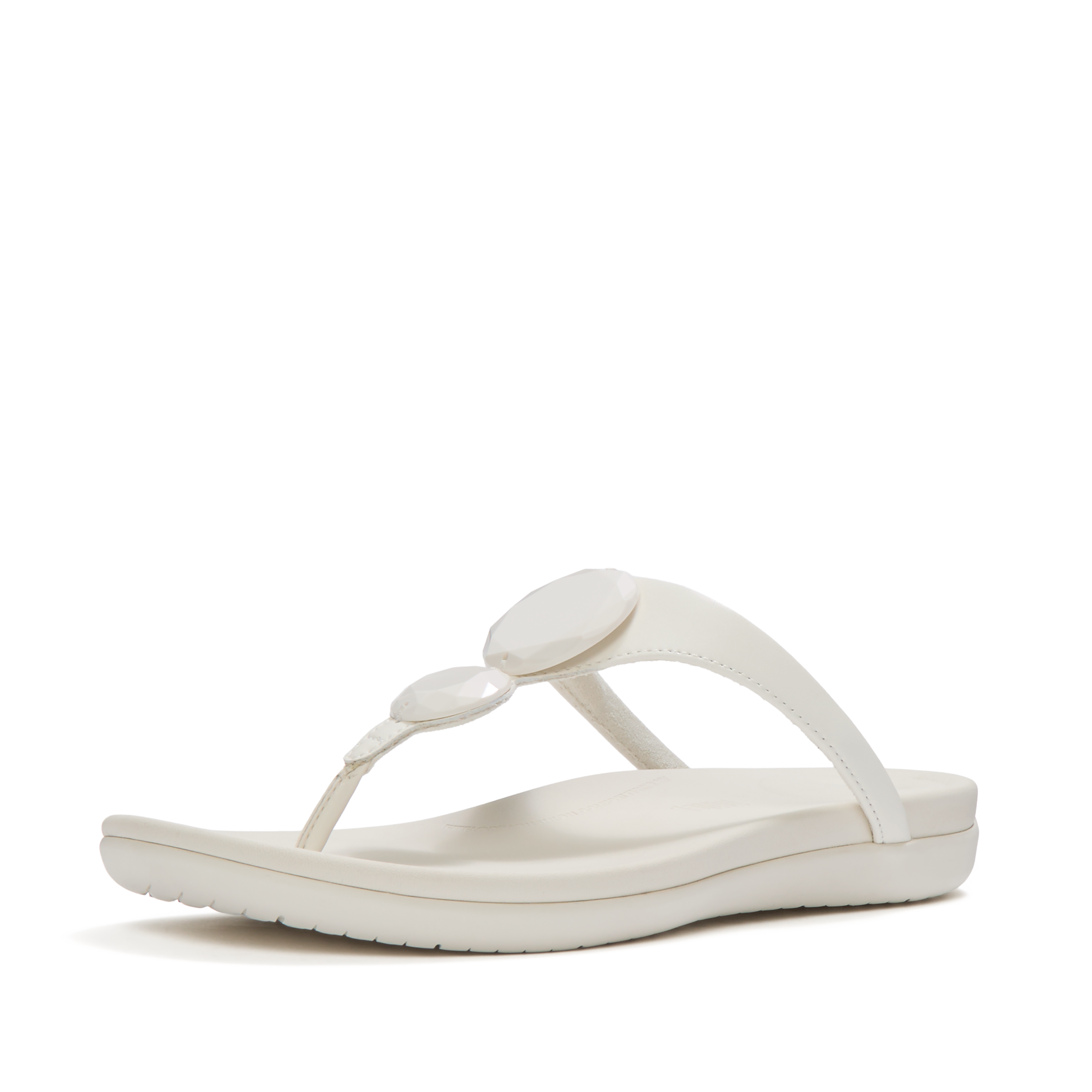 Image of Fitflop Zehentrenner "SOLAY GLOSSY-DISC TOE-POST SANDALS" Dianette, Sommerschuh mit Metallic Detail