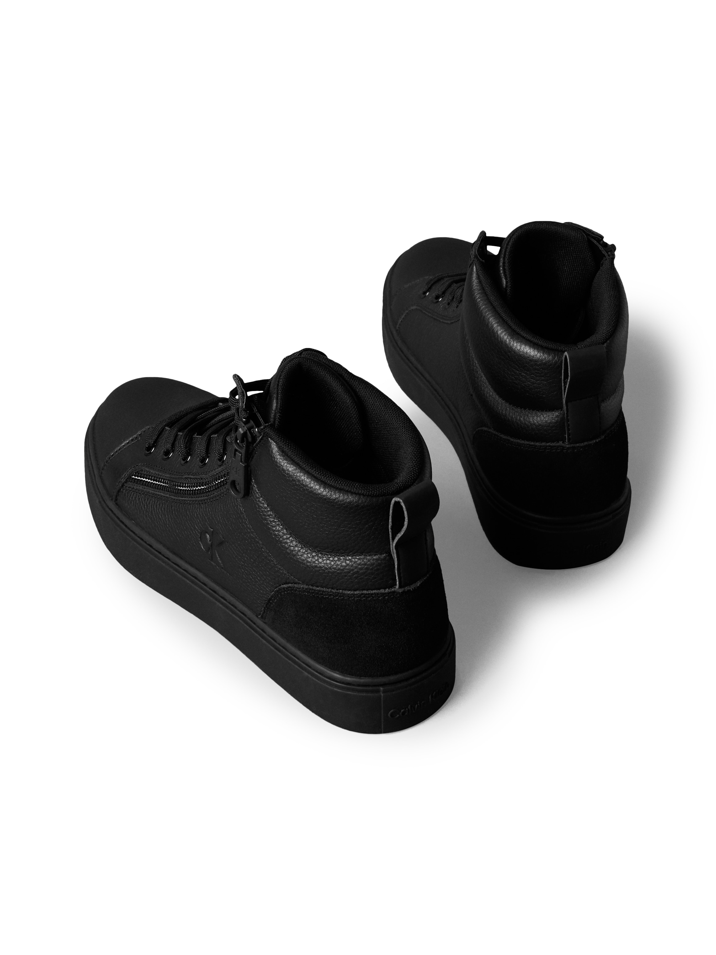 Calvin Klein Jeans Bottines à lacets »CLASSIC CUP MID LACEUP ZIP LTH«  High Top Sneaker, Sneakerboots, Stiefelette mit gepolstertem Schaft