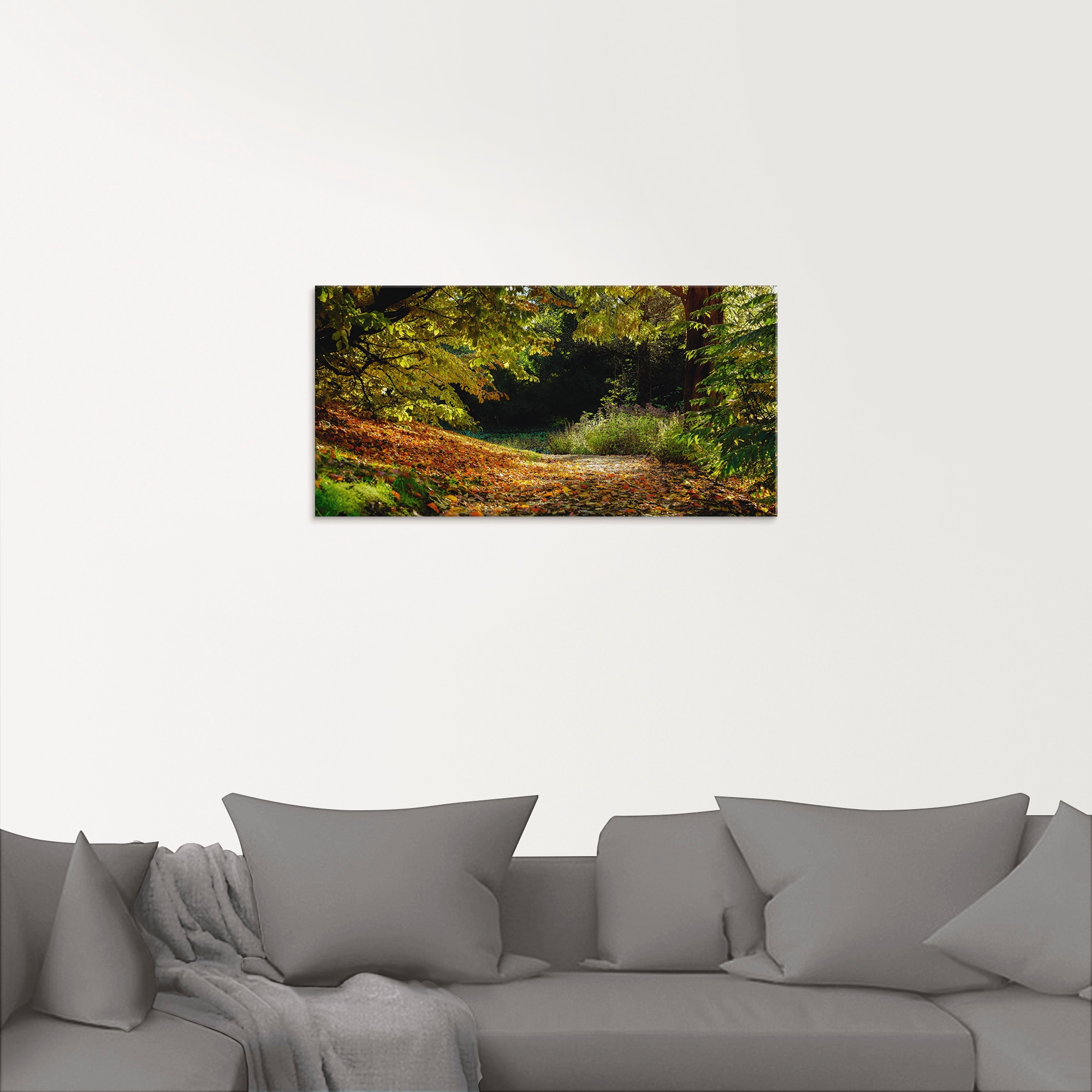 Artland Glasbild »Herbstteppich«, Wald, (1 St.), in verschiedenen Grössen