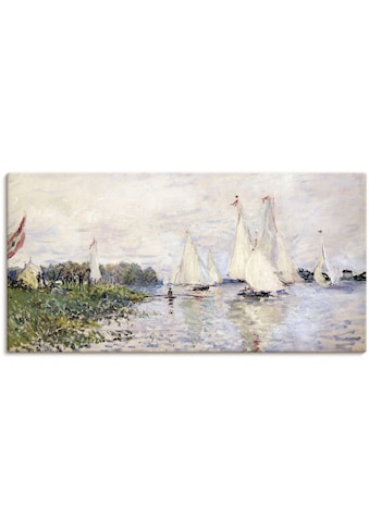 Leinwandbild »Regatta in Argenteuil. 1874«, Gewässer, (1 St.), auf Keilrahmen gespannt