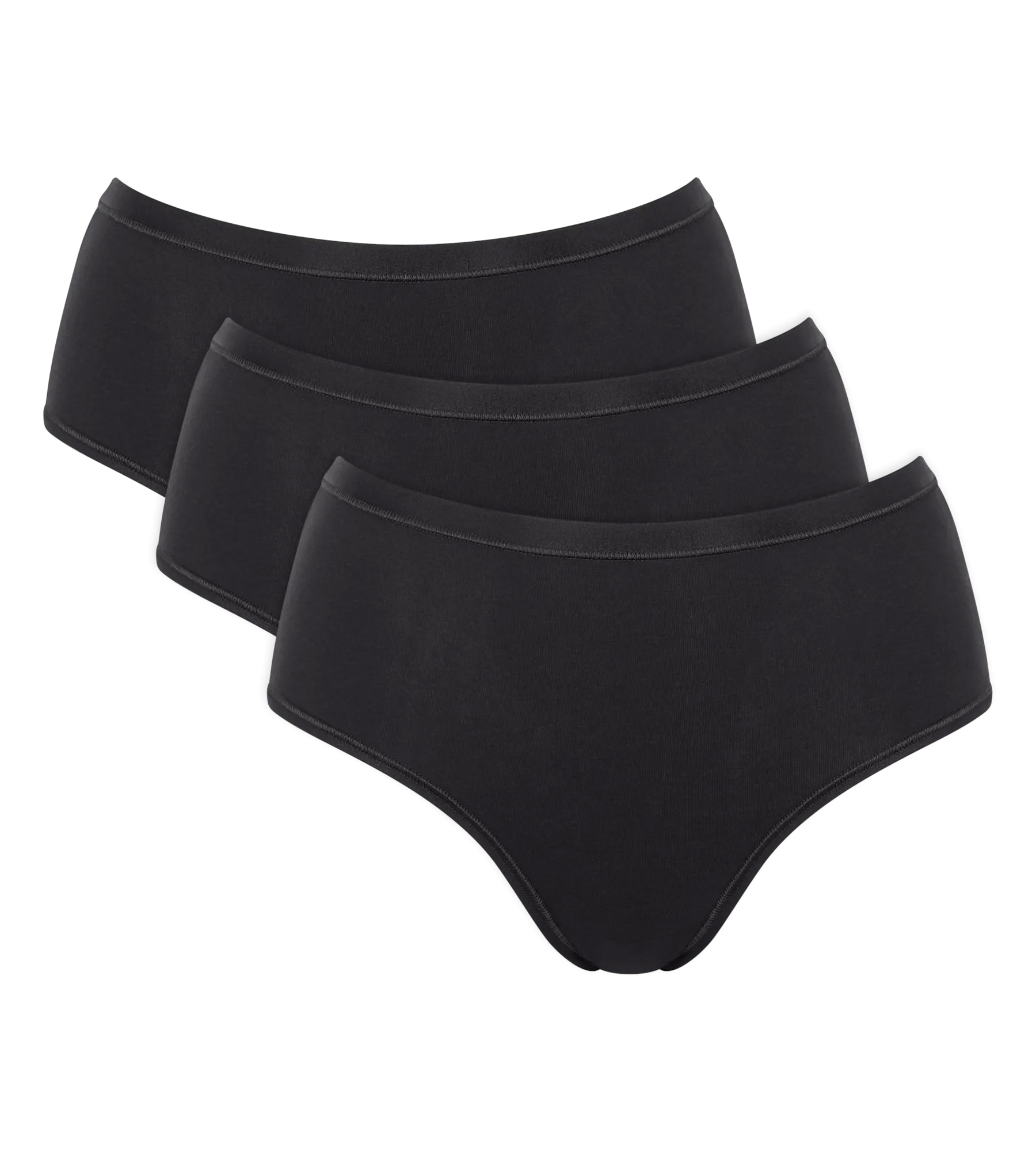 Image of sloggi Midislip "GO Daily Cotton" 3er Pack, Glanz-Effekt Details, weich, Baumwollmix, bequem, elastisch