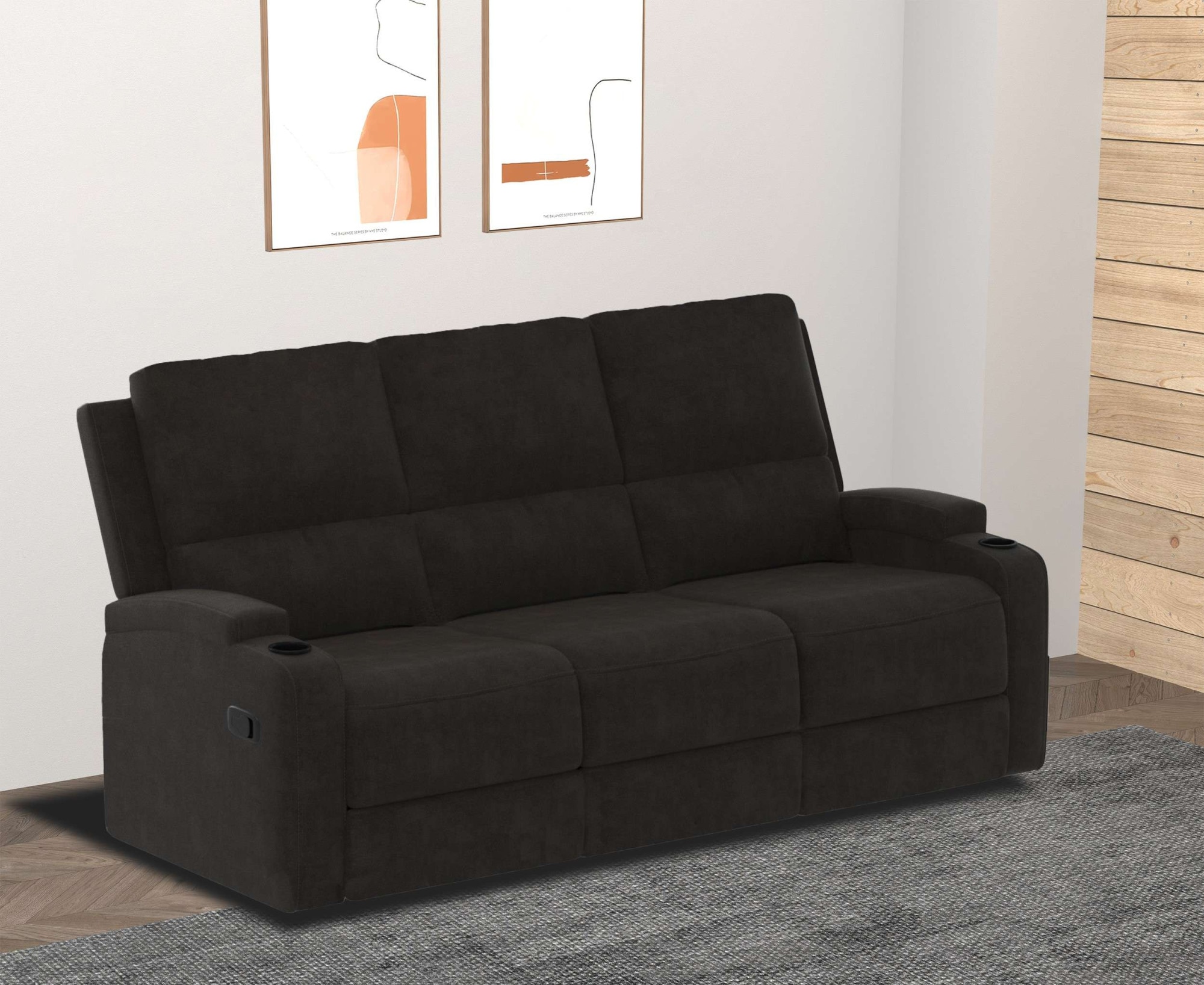 GOODproduct 3-Sitzer »NAPORI Microfaser, Multimediasofa, Kinosessel XXL« Kinosofa mit 2 x Relaxfunktion und Getränkehalter