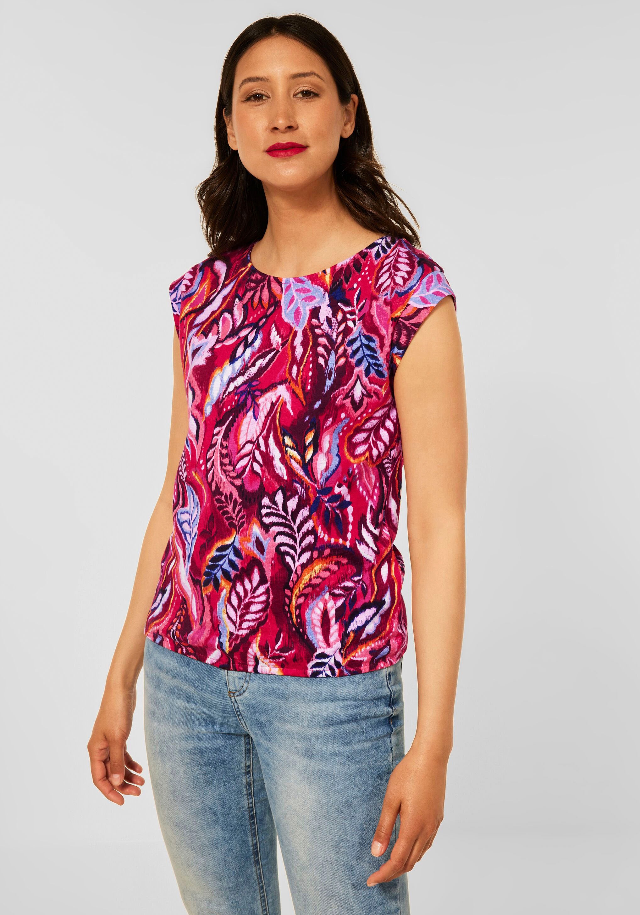 Image of STREET ONE Shirttop, mit Rückenausschnitt und Bindeband bei Ackermann Versand Schweiz