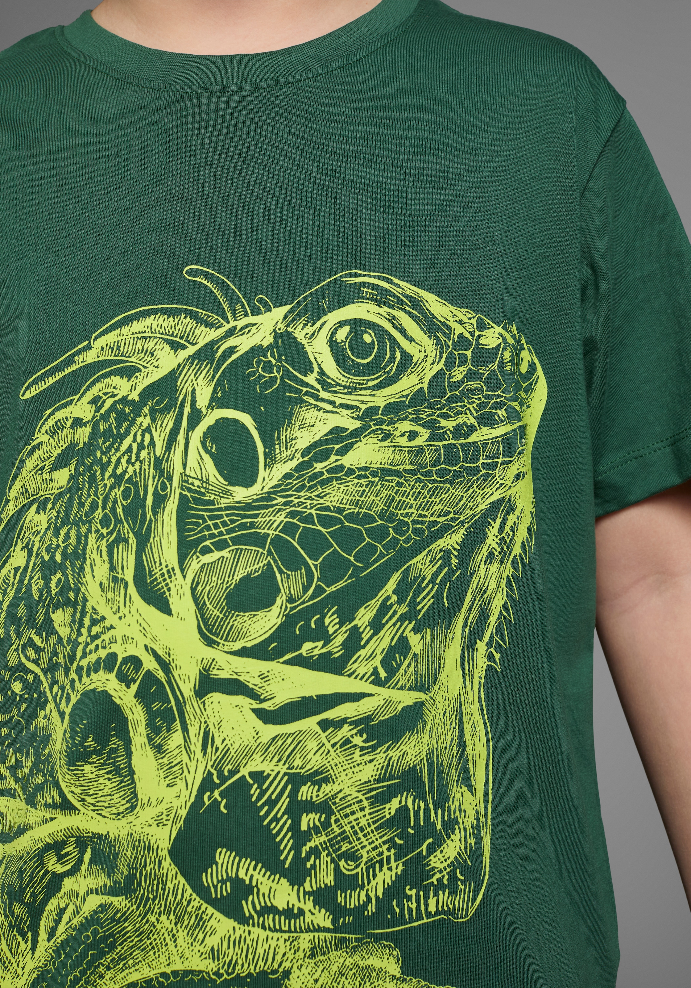 KIDSWORLD T-Shirt »GECKO«, Kurzarm, Basic-Passform, bedruckt, Rundhalsausschnitt