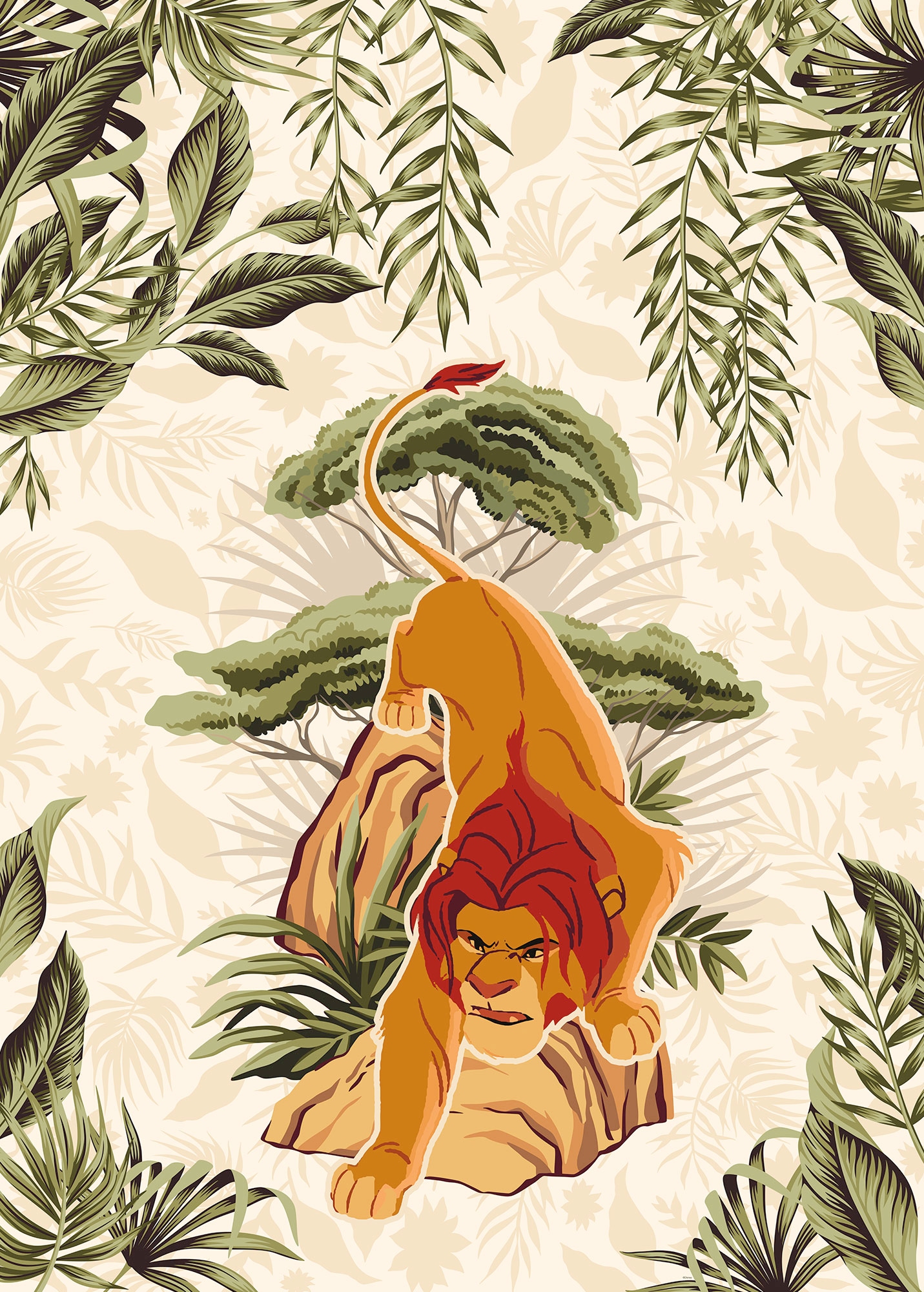 Komar Fototapete »Vlies Fototapete - Lion King Long Live The King - Grösse 200 x 280 cm« Comic | bedruckt glatt