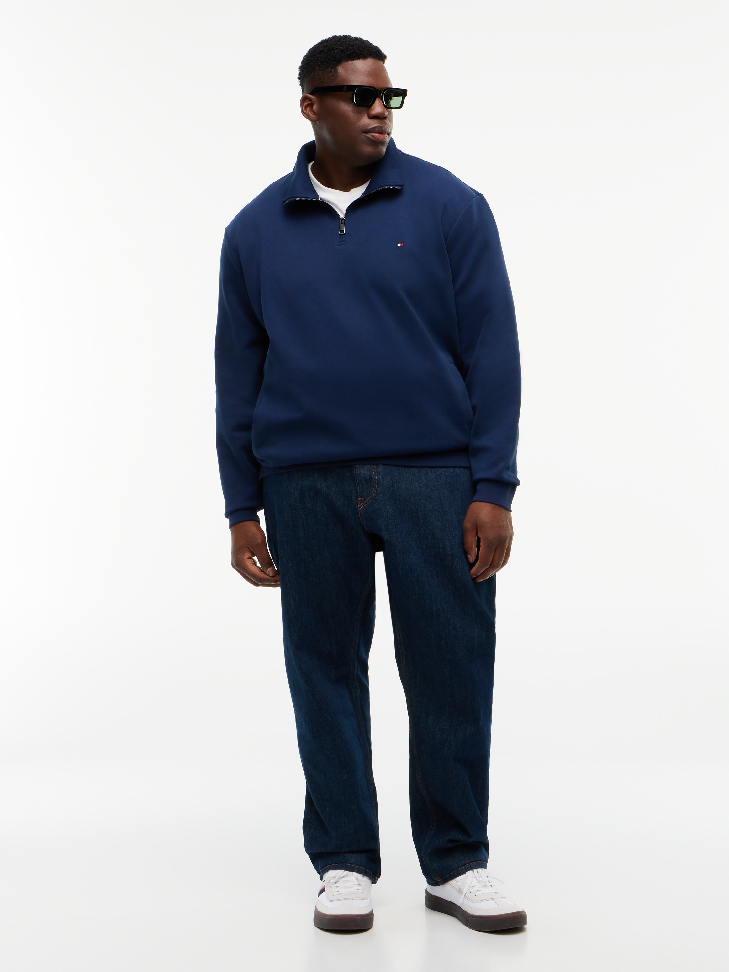 Tommy Hilfiger Big & Tall Sweat-shirt »BT-ESSENTIAL INTECHNO 1/4 ZIP«, grandes tailles, col montant
