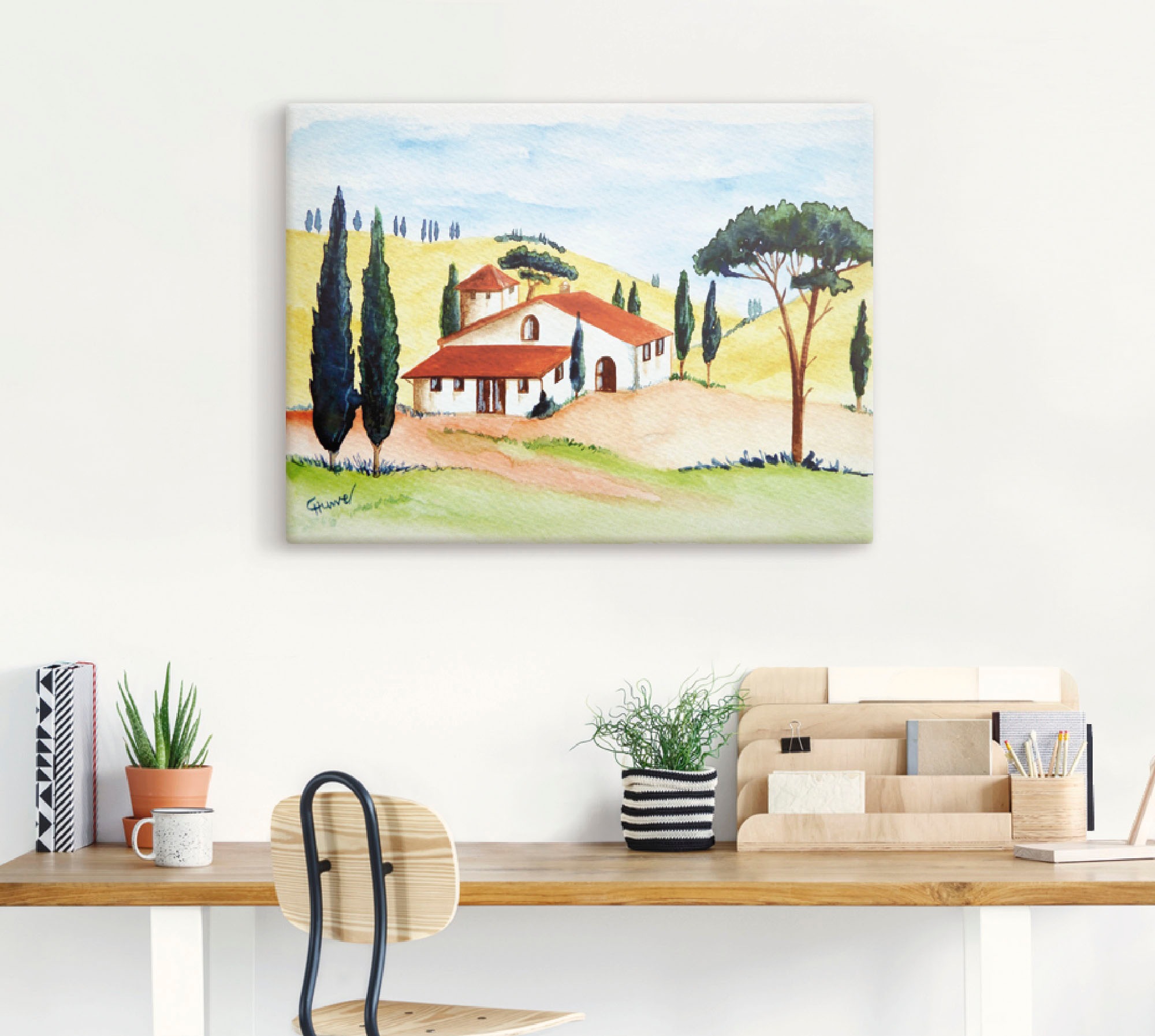 Image of Artland Wandbild »Frühling in der Toskana«, Europa, (1 St.), in vielen Grössen & Produktarten -Leinwandbild, Poster, Wandaufkleber / Wandtattoo auch für Badezimmer geeignet bei Ackermann Versand Schweiz