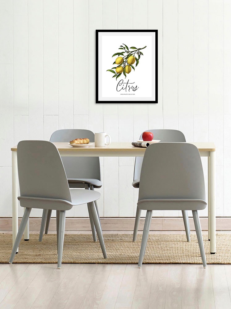 queence Bild »Citrus«, Obst-Obst Bilder-Essen-Lebensmittel-Kunst-Schriftzug-Italien-Spanien, (1 St.), gerahmt