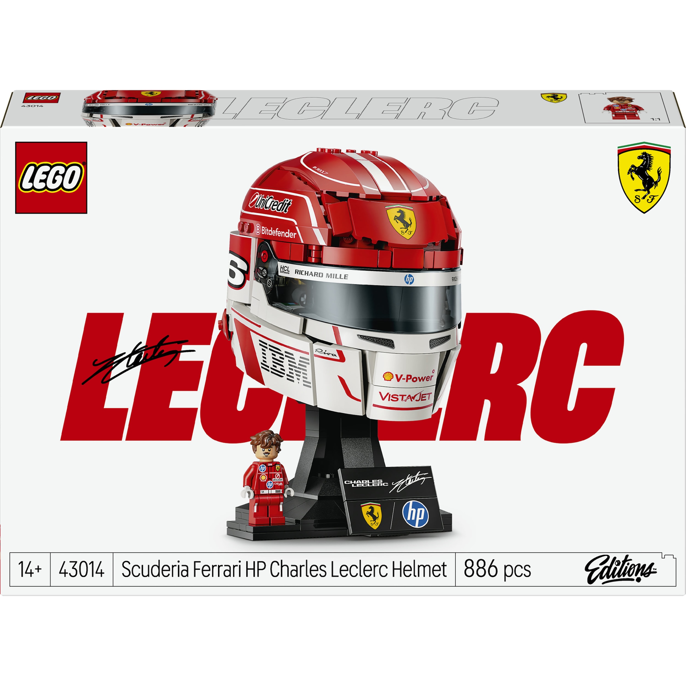 LEGO® Pions de construction »Scuderia Ferrari HP Charles Leclerc Helm (43014)« LEGO Editions Formula 1