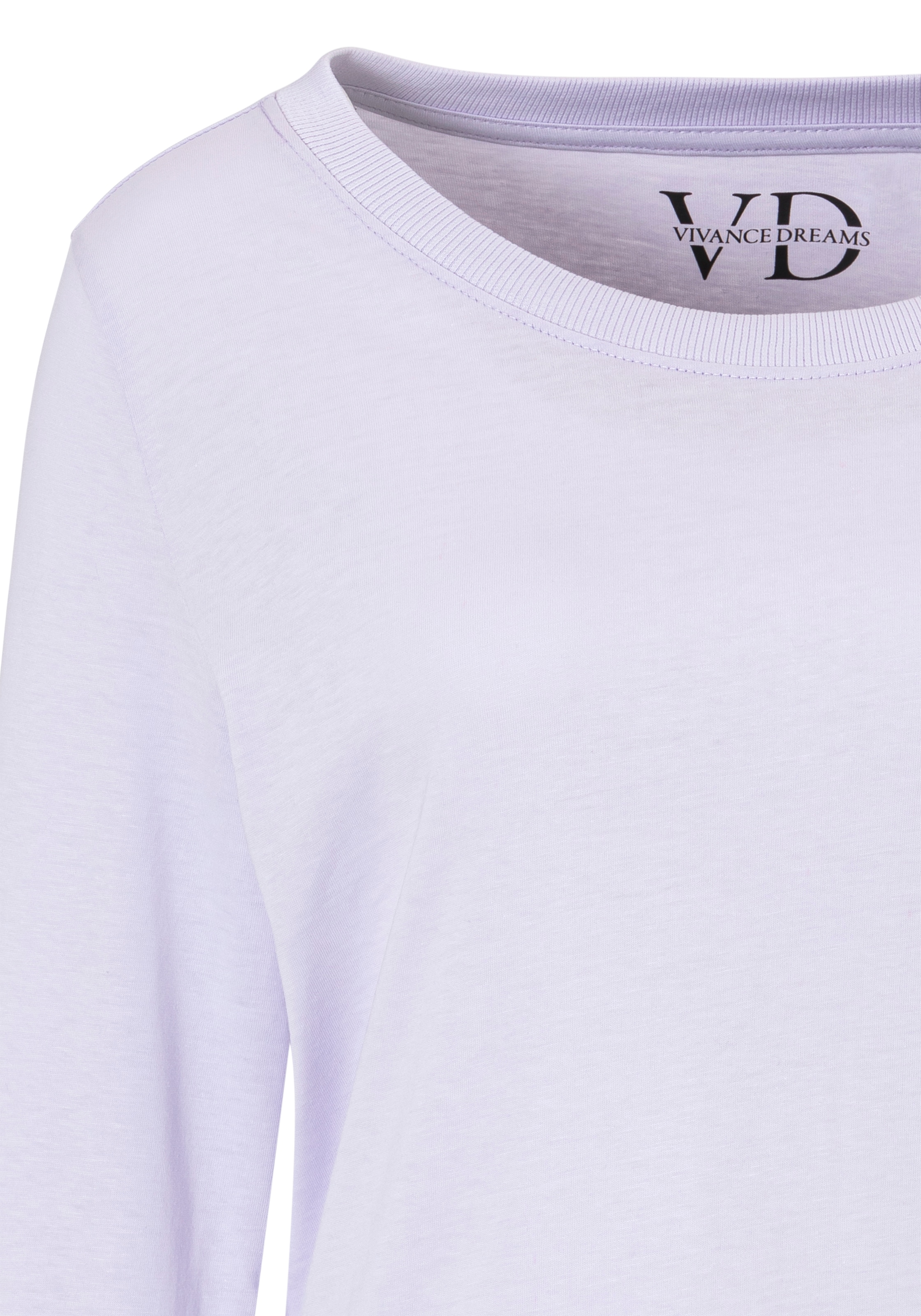 Vivance Dreams Pyjamaoberteil, mit Rippbündchen