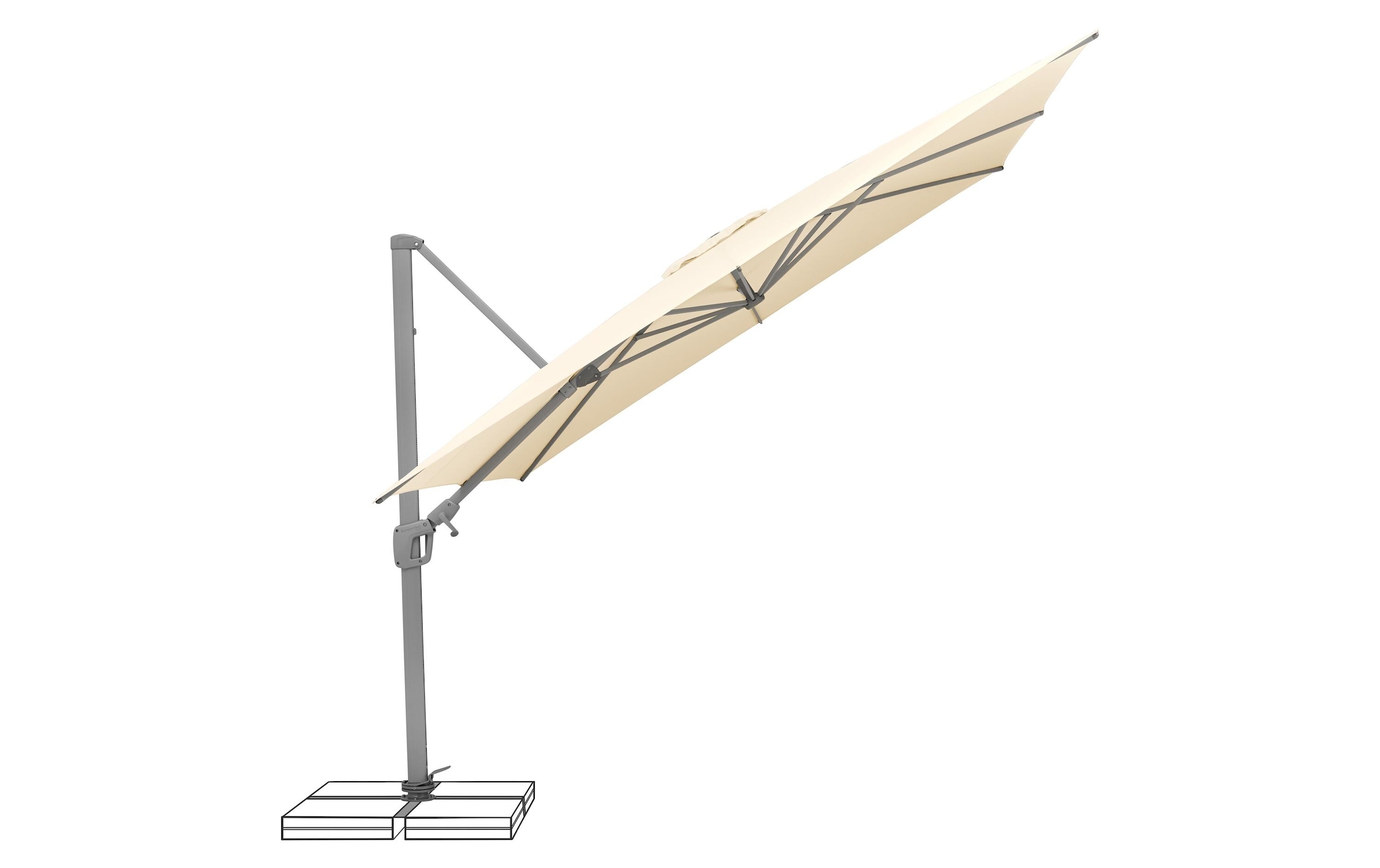   Parasol »Suncomfort by Glatz Sunflex, Ø 300 cm« Grosser Freiarmschirm für den Aussenbereich