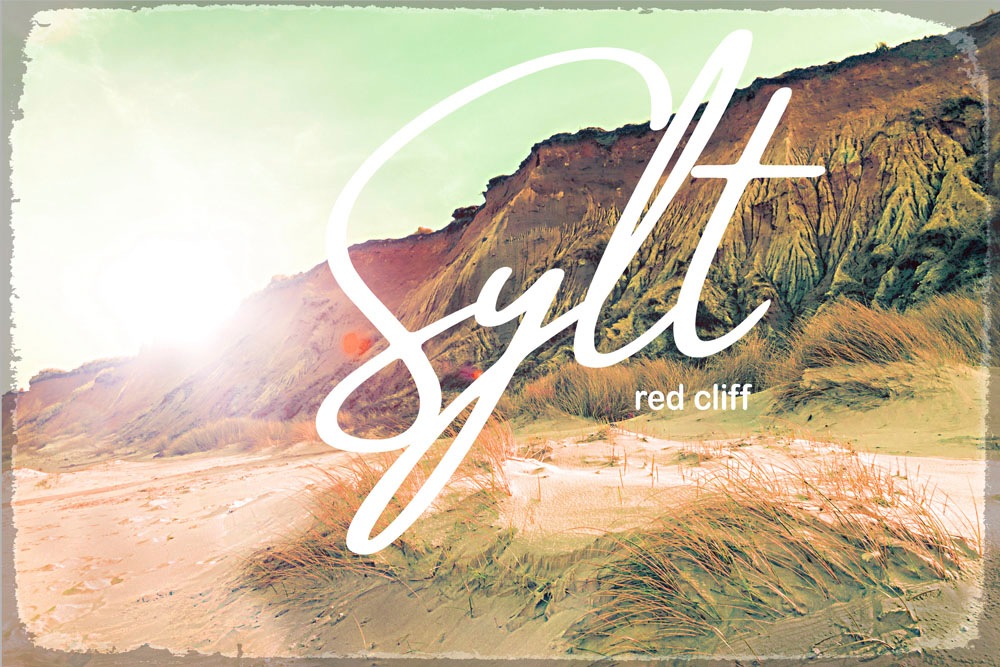 Image of queence Metallbild "Red Cliff" Strand 1 Stk. tlg.