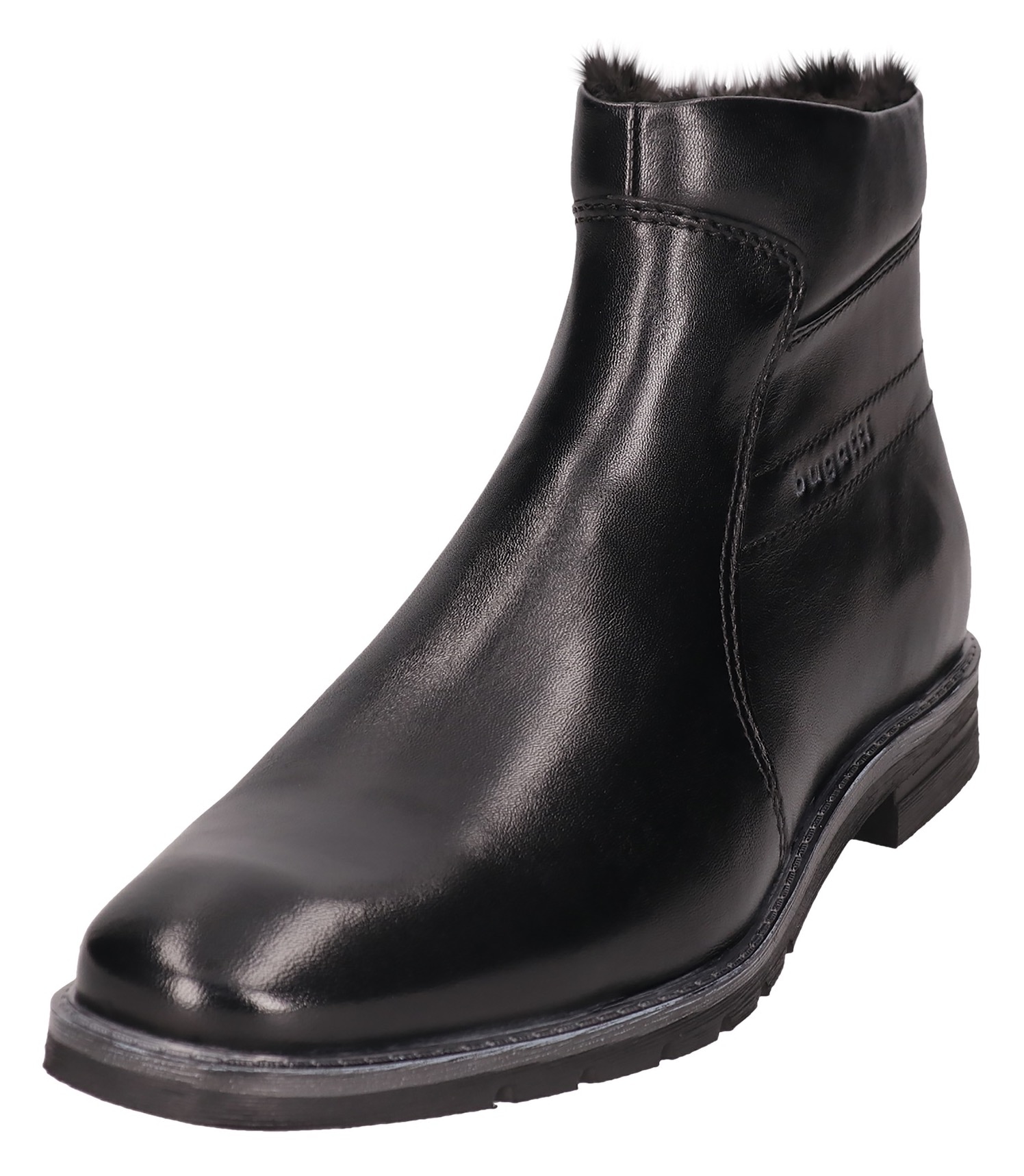 Image of bugatti Westernstiefelette Stiefelette, Business Schuh mit Warmfutter und Reissverschluss