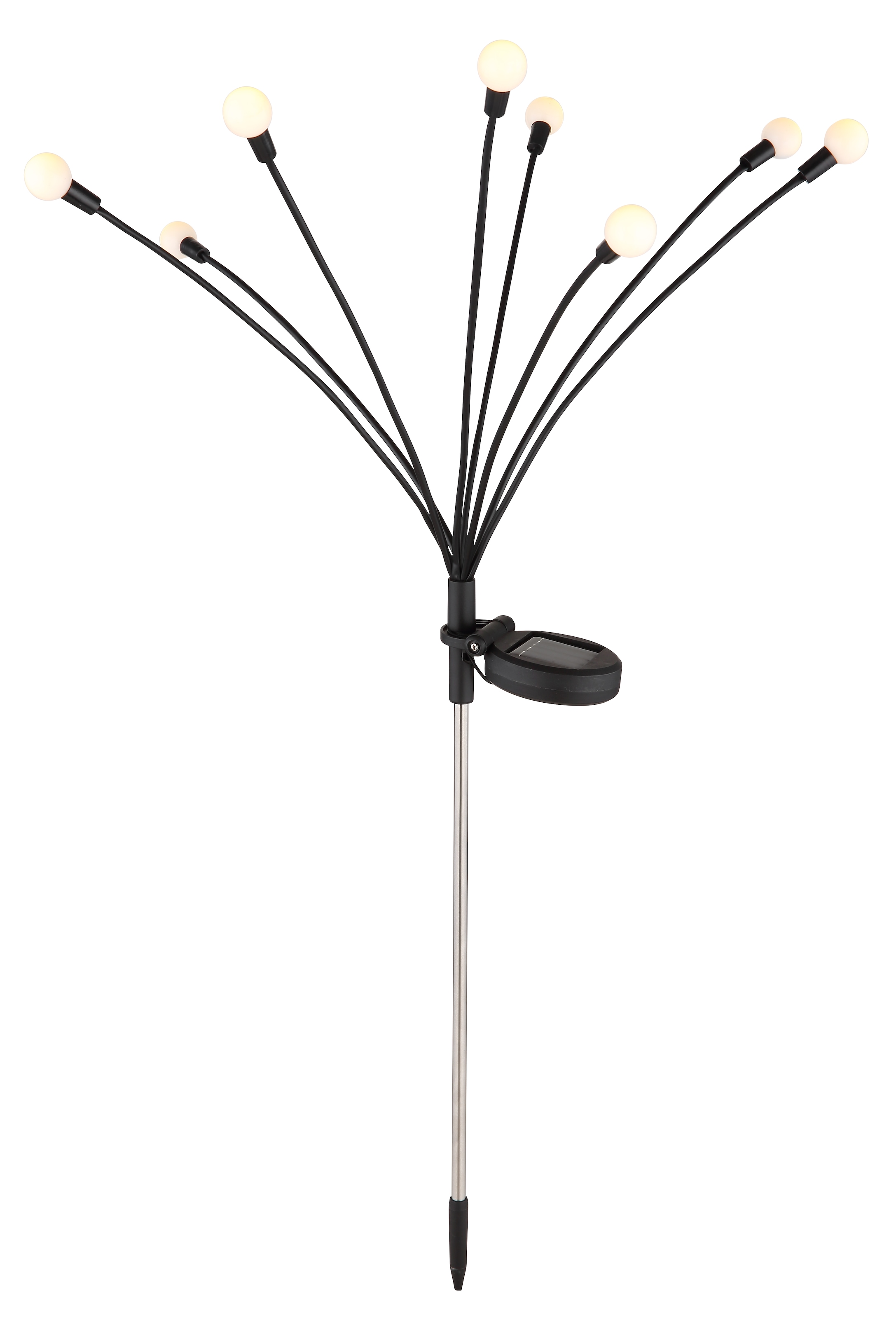 GLOBO LIGHTING Lampe solaire à LED »SOLAR« Module LED 1 cuis blanc chaud lampe solaire pour jardin, bel effet lumineux, avec piquet de terre