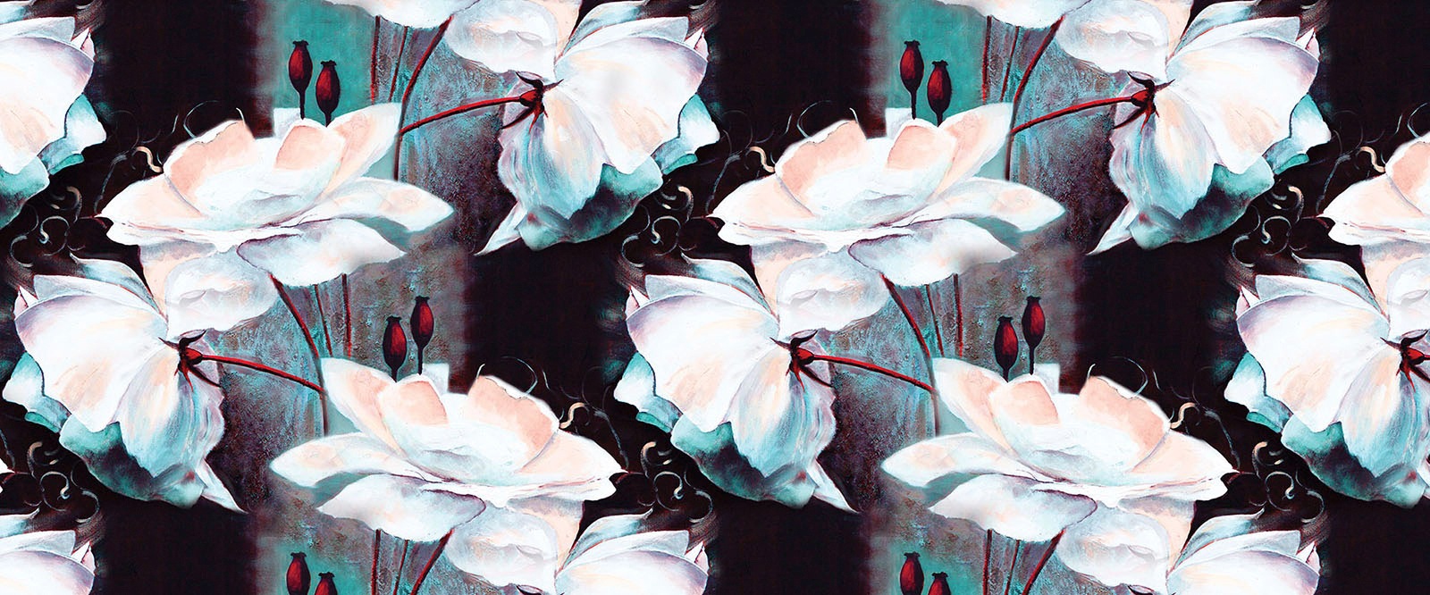 Image of Consalnet Vliestapete »Blumen Muster«, verschiedene Motivgrössen, für das Büro oder Wohnzimmer bei Ackermann Versand Schweiz