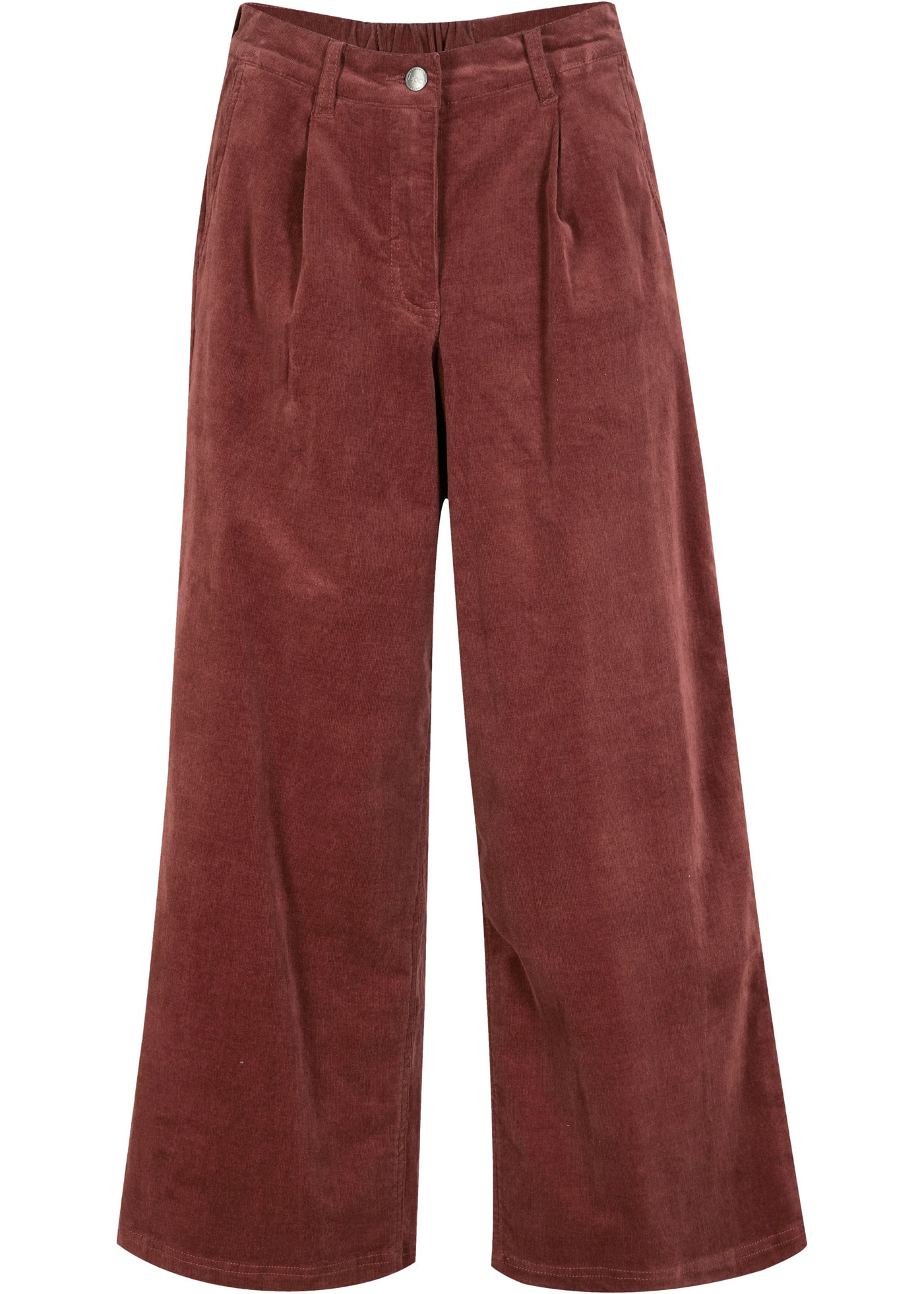 bonprix Cordhose »Weite Stretchcord-Culotte mit High-Waist-Bequembund, 7/8-Länge«  Culotte aus Stretchcord, lockere Passform, hoher Bund, 7/8-Länge