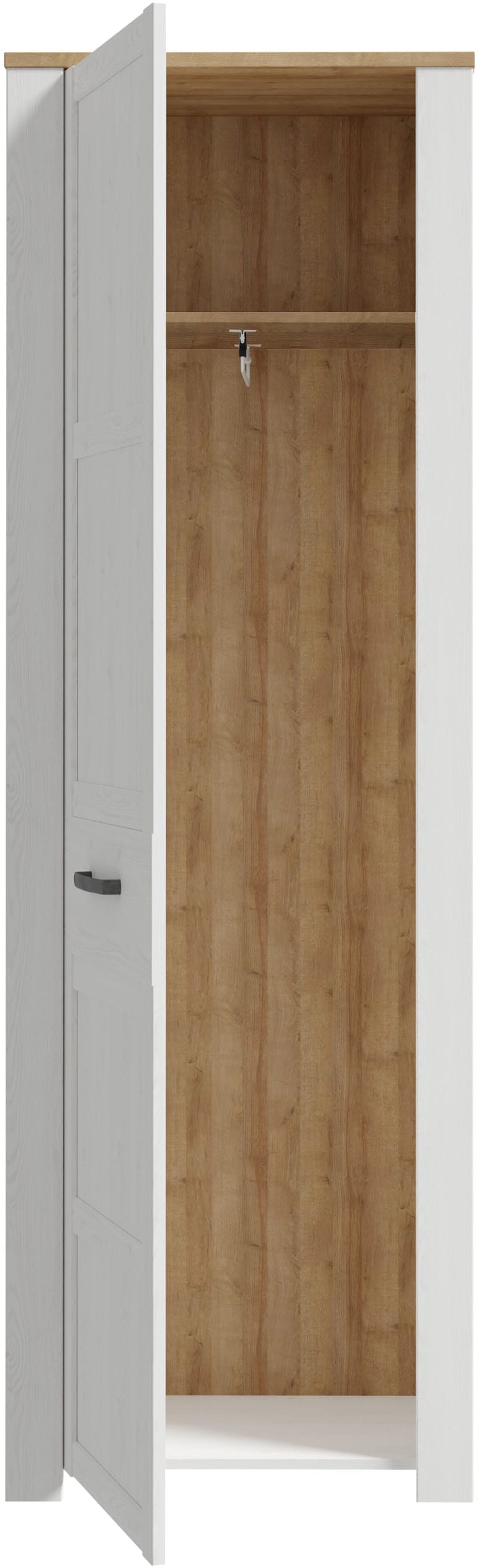 FORTE Armoire vestiaire »Garderobenschrank, Höhe 205,4cm, Soft Close, ausziehbare Kleiderstange« L/H/P 66,7/205,4/42 cm