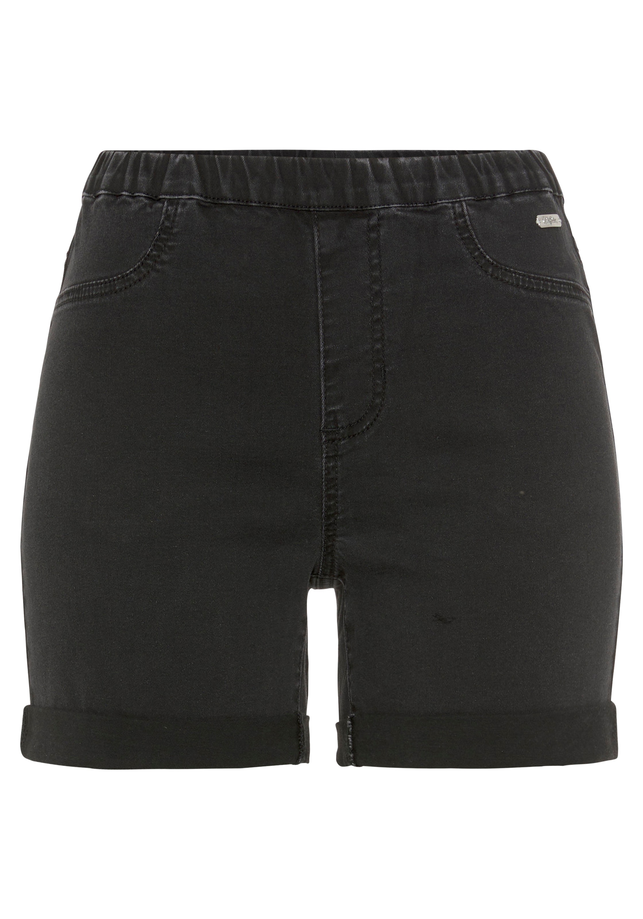 Buffalo Shorts, in elastischem Denim mit zwei Gesässtaschen