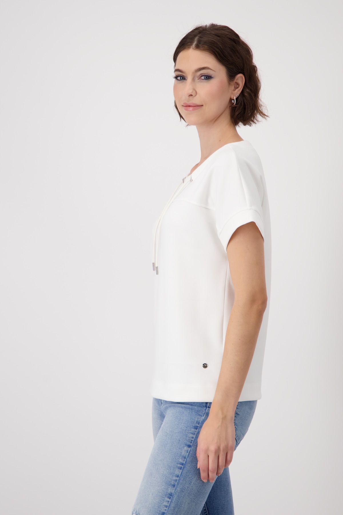 Monari »Sweatshirt Schmuckdetail«, mit Kordeldurchzug
