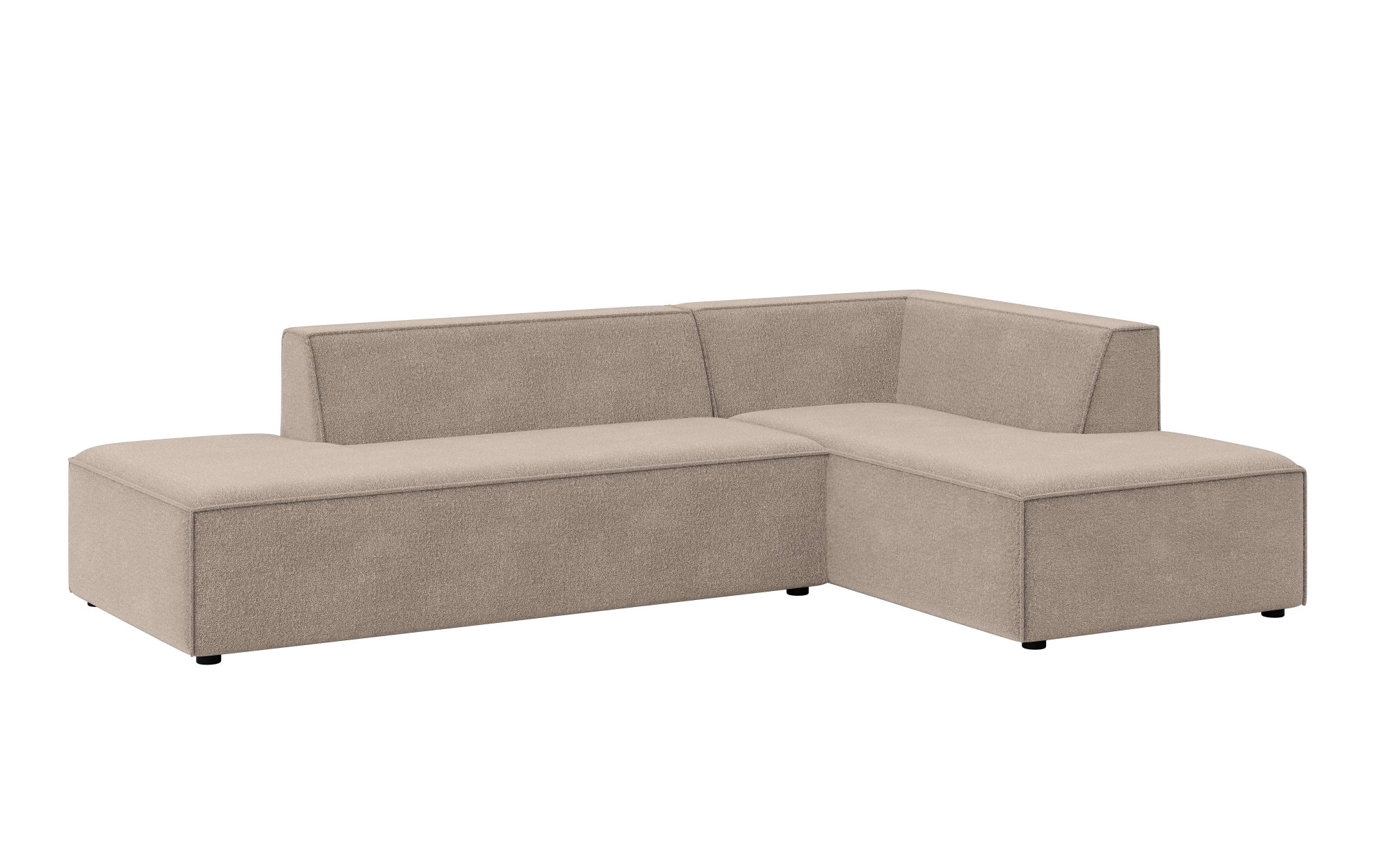 INOSIGN Ecksofa »Ecksofa Cavan mit Ottomane links oder rechts bestellbar«, L-Form mit Wellenunterfederung, Masse B/T/H: 270/180/72 cm