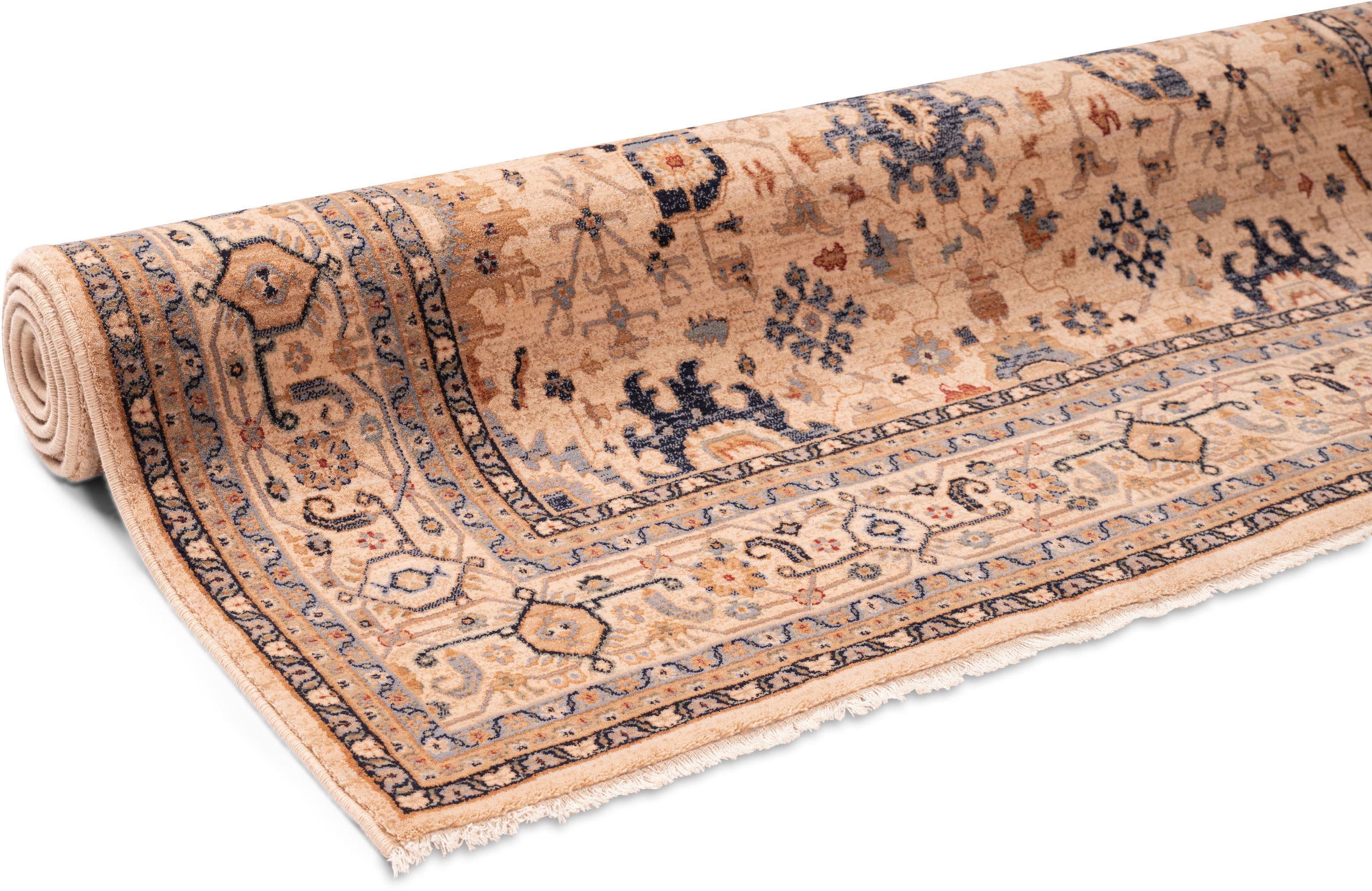 THEKO Wollteppich »Saharna 7521«, rechteckig, 12 mm Höhe, reine Wolle, Orient-Optik, mit Fransen