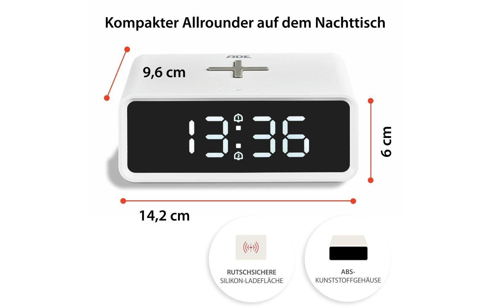 ADE Wecker »mit Temperaturanzeige«
