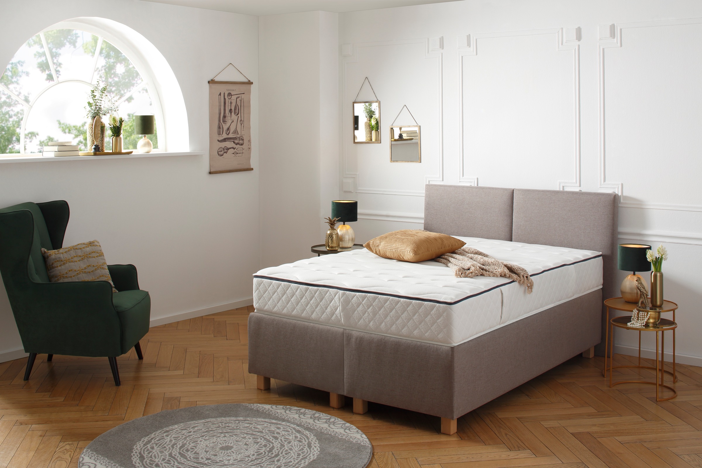 Image of DELAVITA Taschenfederkernmatratze »Fischa«, 27 cm cm hoch, 308 Federn, (1 St.), Mit spezieller Sitzkante für ein leichtes Aufstehen aus dem Bett bei Ackermann Versand Schweiz