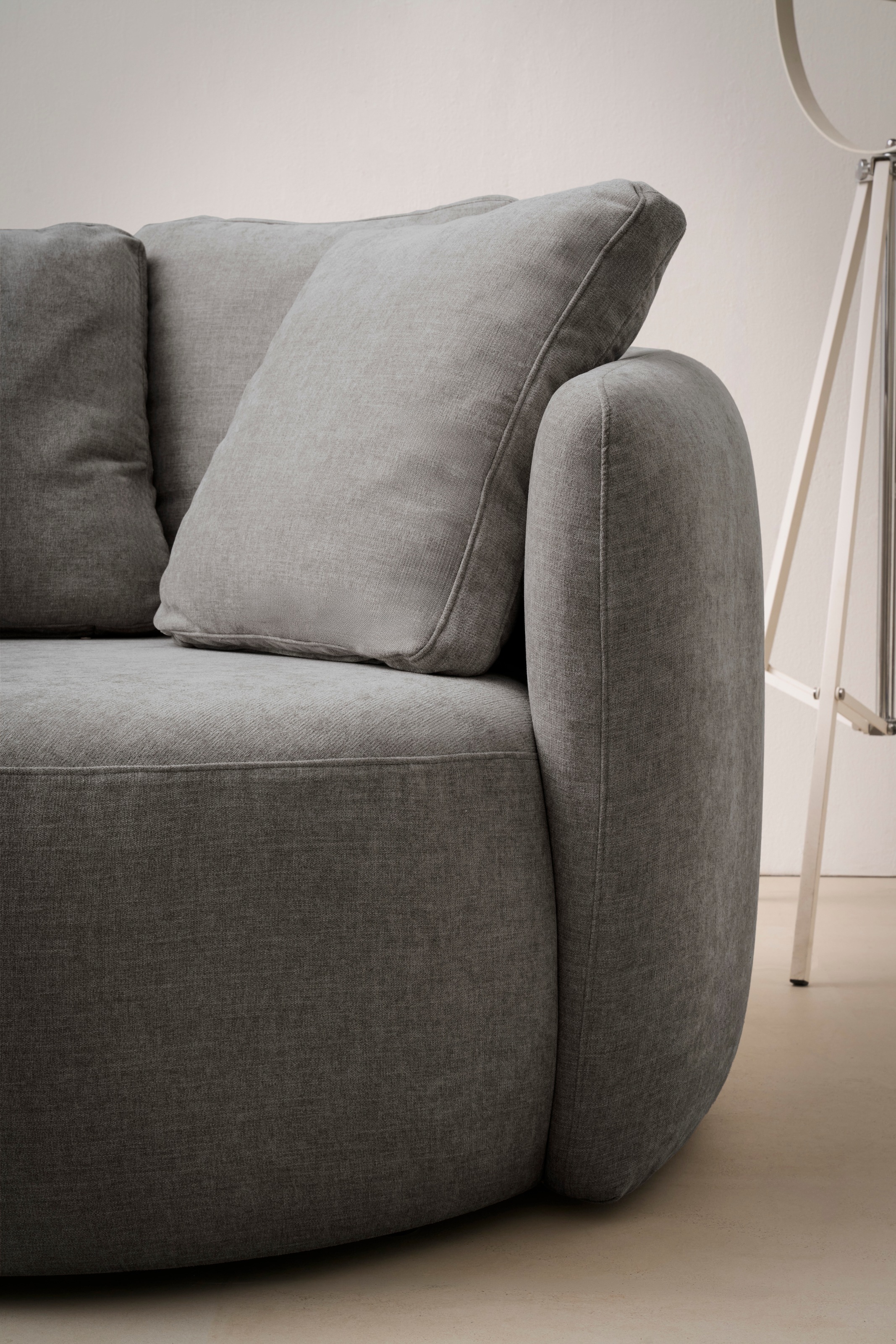 GOODproduct Sessel »Kaarl, moderner Rundsessel, Loungesessel, Loveseat« Webstoff, in fünf Farben, inkl. Rückenkissen, zeitloses Design