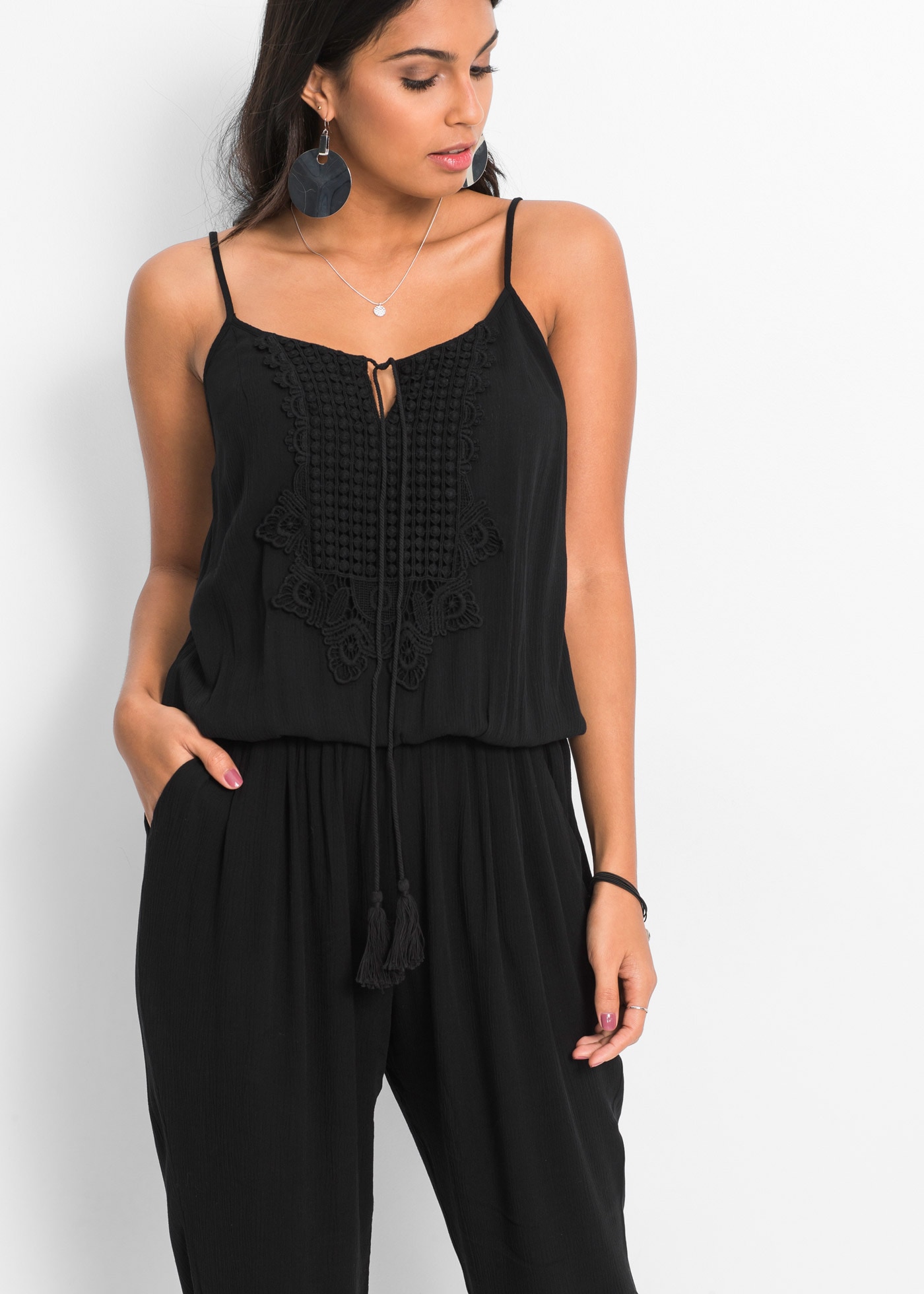 bonprix Jumpsuit »Jumpsuit aus strukturierter Viskose«, Jumpsuit aus strukturierter Viskose
