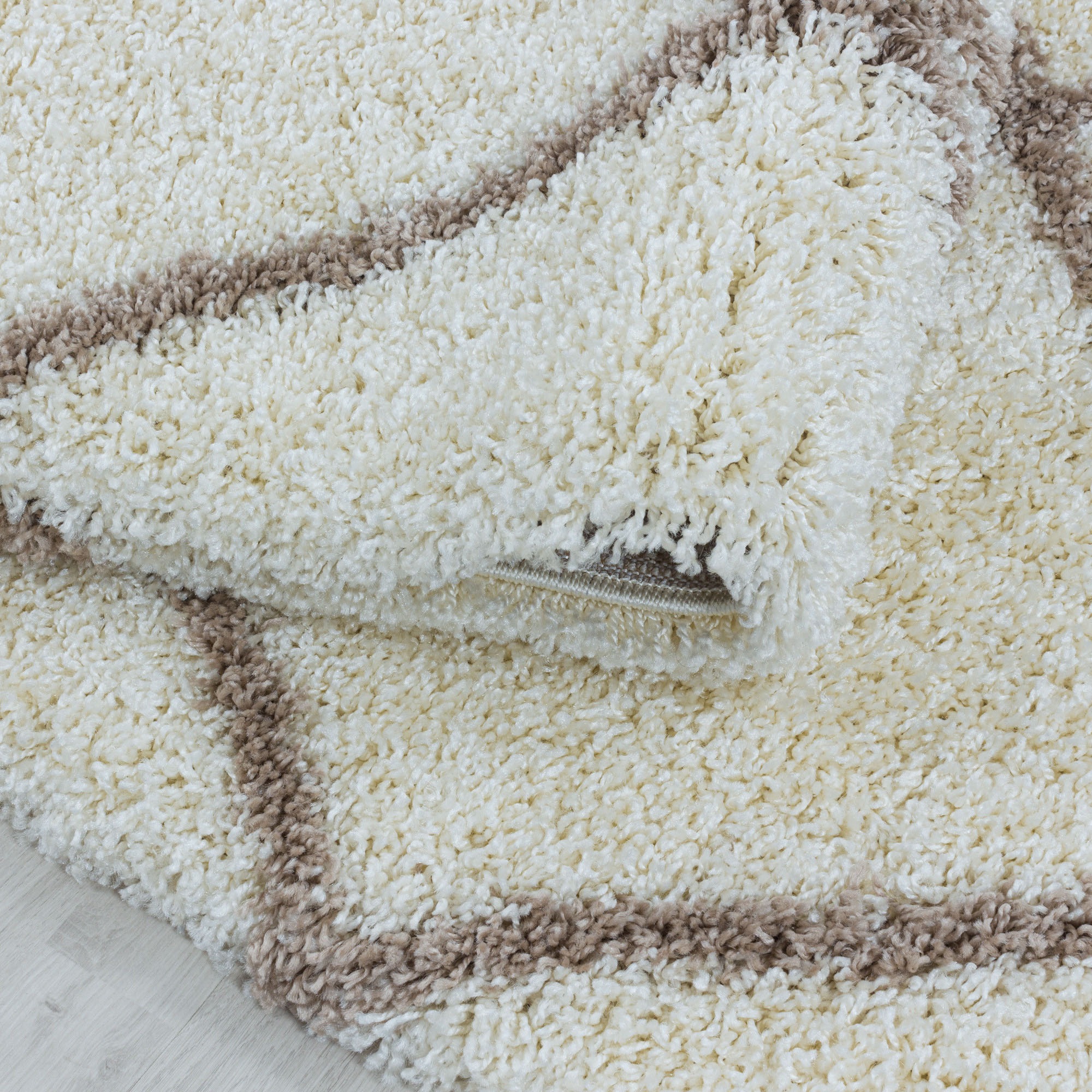 Ayyildiz Teppiche Hochflor-Teppich »ALVOR 3401«, rund, 50 mm Höhe, Shaggy, Langflor, pflegeleicht, Wohnzimmer