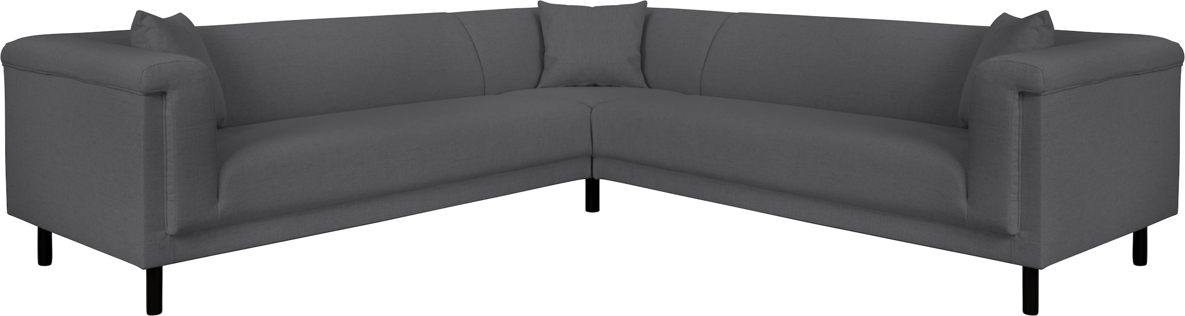 INOSIGN Ecksofa »AGNIA L-Form  B/T/H: 244/244/71 cm«, incl. Zierkissen, gleichschenklig, auch in Cord