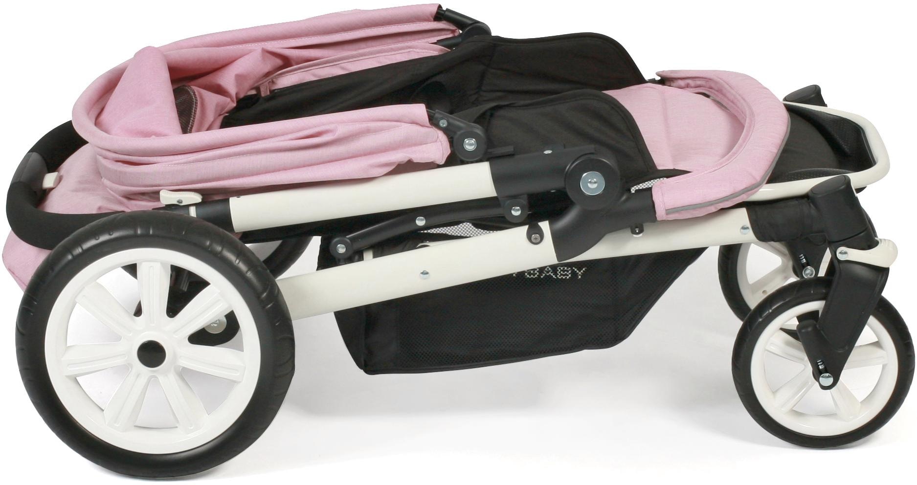 CHIC4BABY Sport-Kinderwagen »Boomer, rosa«, mit schwenk- und feststellbaren Vorderrädern