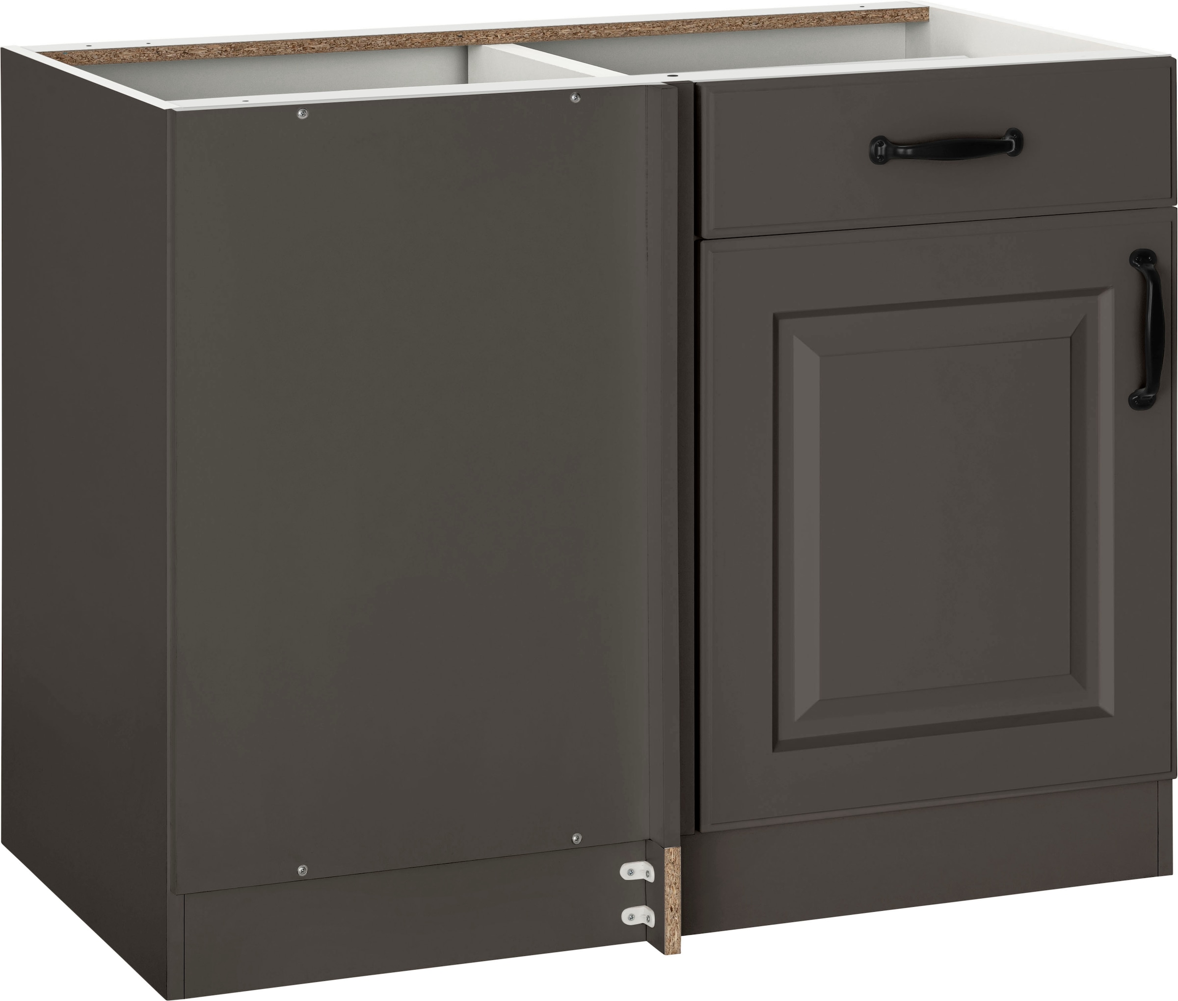 wiho Küchen Eckunterschrank »Erla«, 100 cm breit, Kassettenfront, Planungsmass 110 cm, ohne Arbeitsplatte