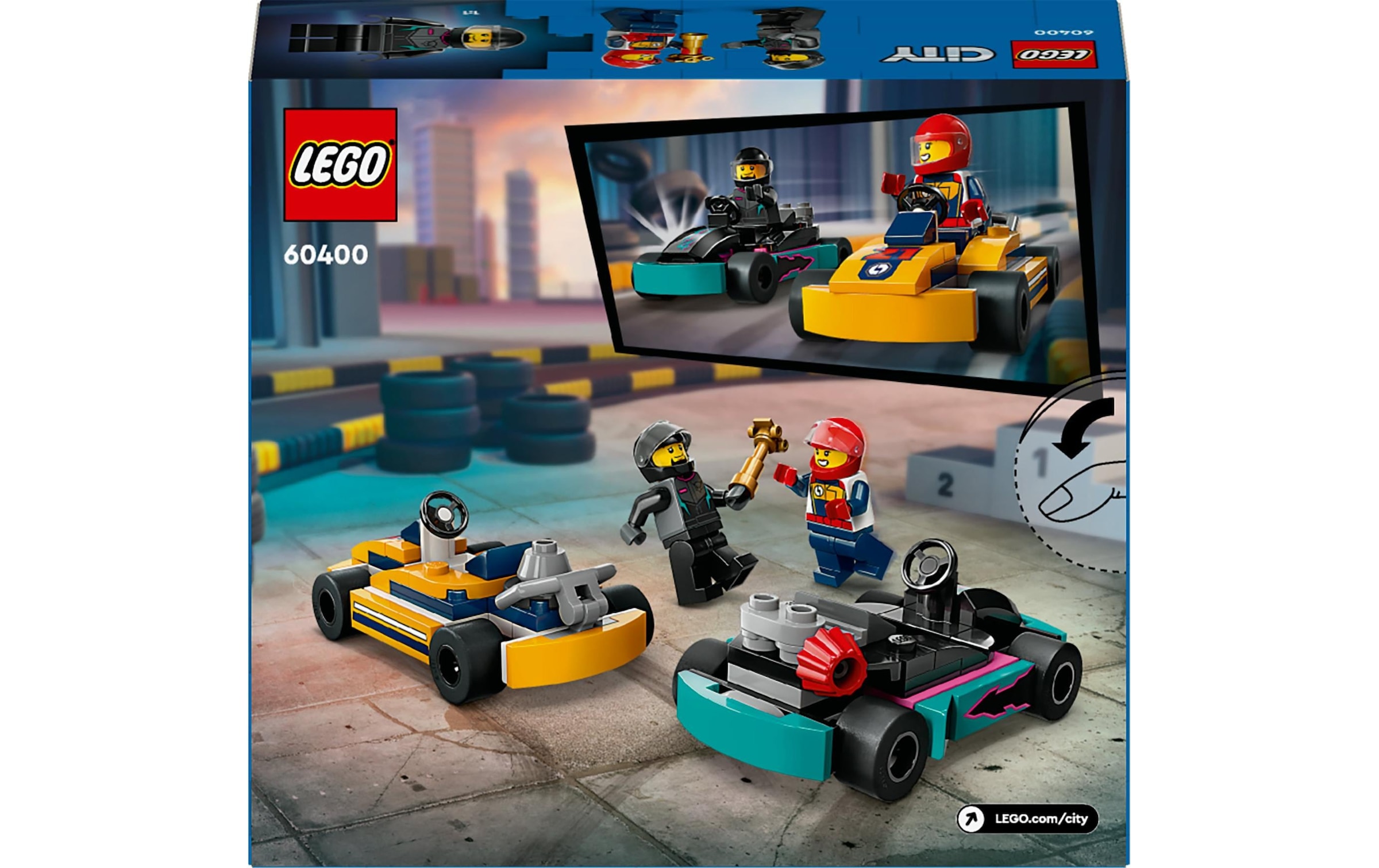 LEGO® Spielbausteine »Go-Karts mit Rennfahrern 60400«, (99 St.)