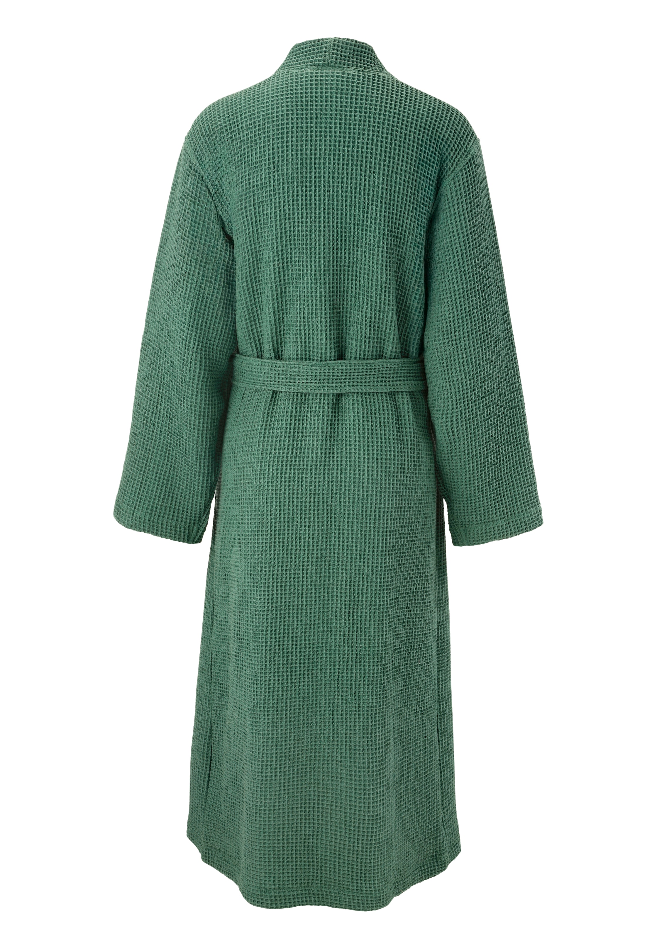 my home Peignoir de bain unisexe »Inga, Waffelpiqué, ideal für Sauna & Spa, Hotelbademantel« 1 cuis tlg., kleines Packmass, Taschen, Damen & Herren, S-3XL, Morgenmantel